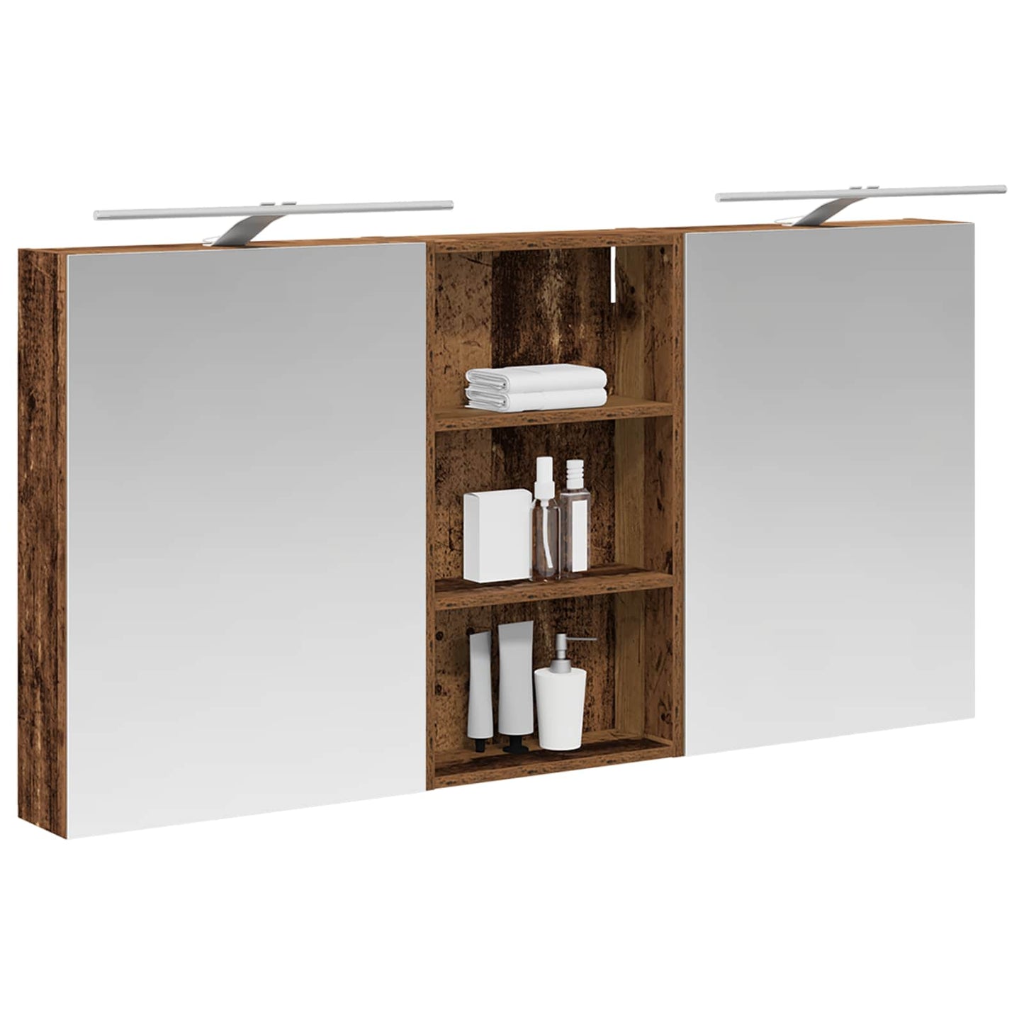 Baderomsskapsett 3 pcs 140 x 14,5 x 70 cm Konstruert tre