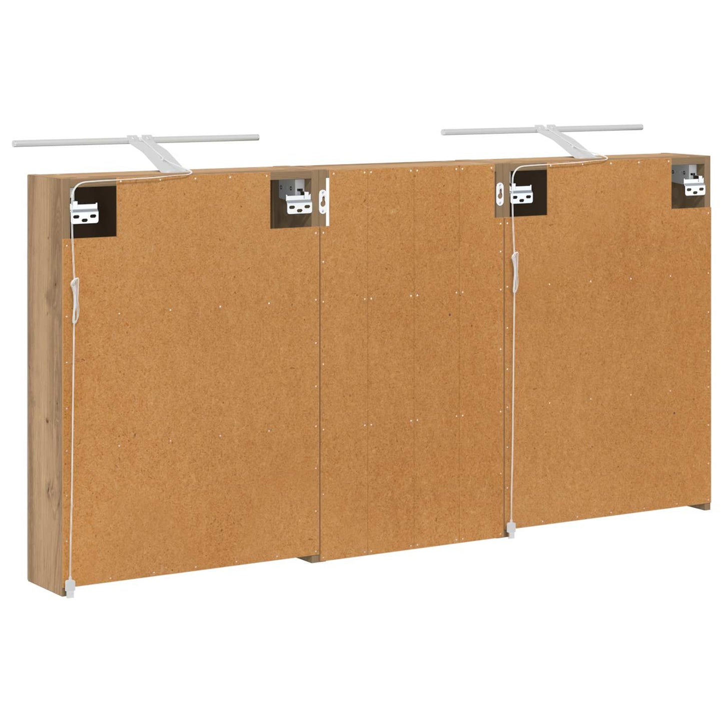Baderomsskapsett 3 stk. 140 x 14,5 x 70 cm Konstruert tre