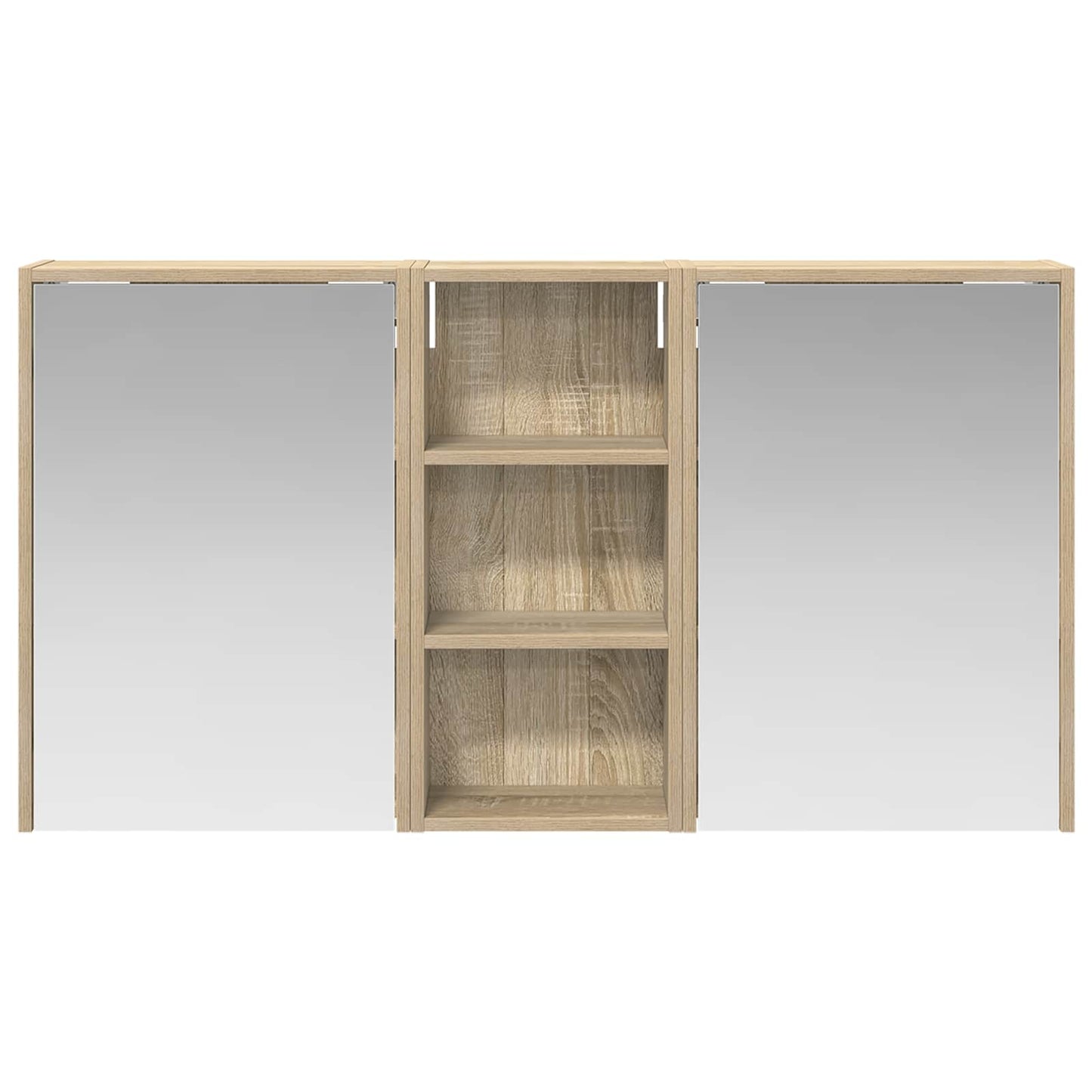 Baderomsskapsett for 3 pcs 116 x 16 x 62,5 cm Konstruert tre