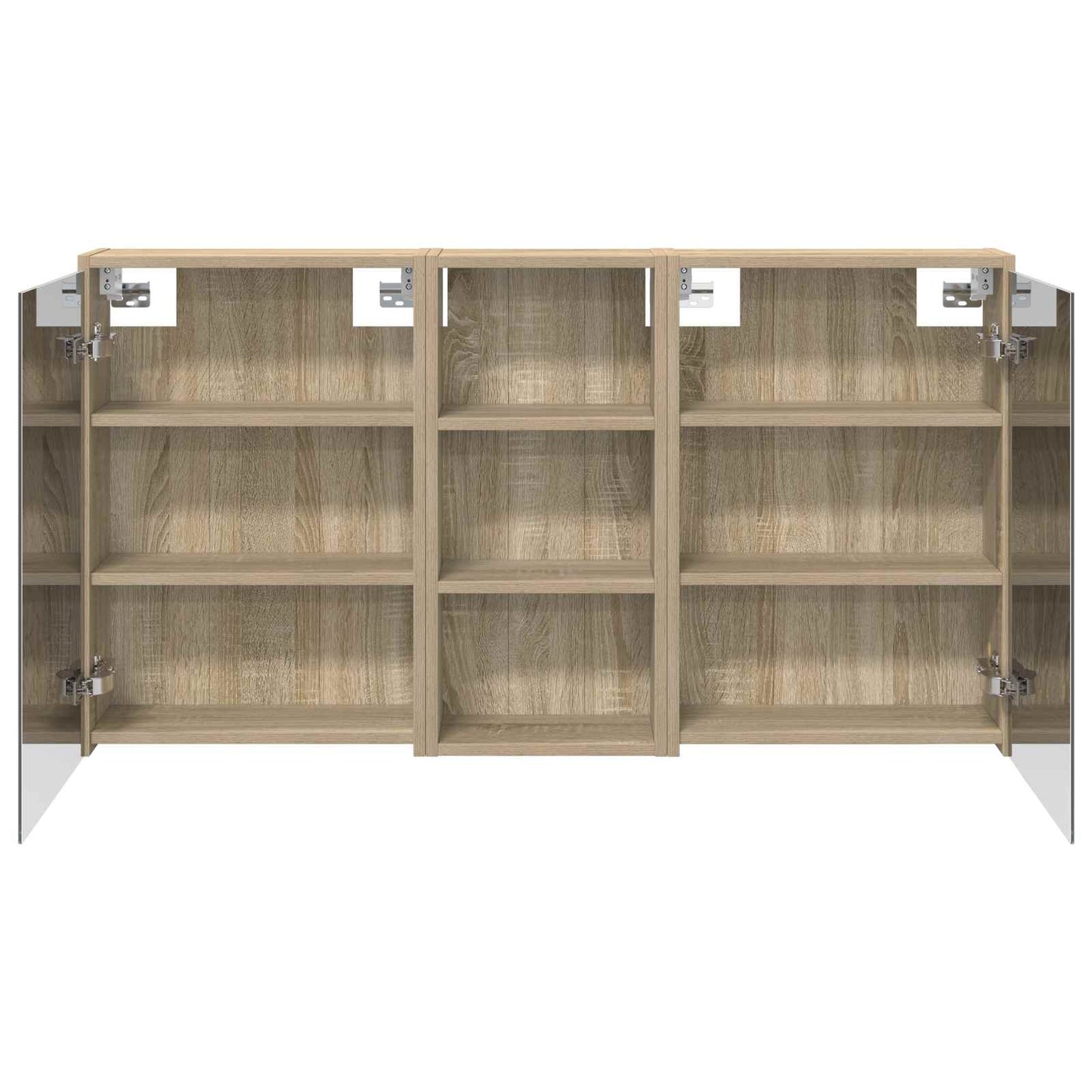 Baderomsskapsett for 3 pcs 116 x 16 x 62,5 cm Konstruert tre