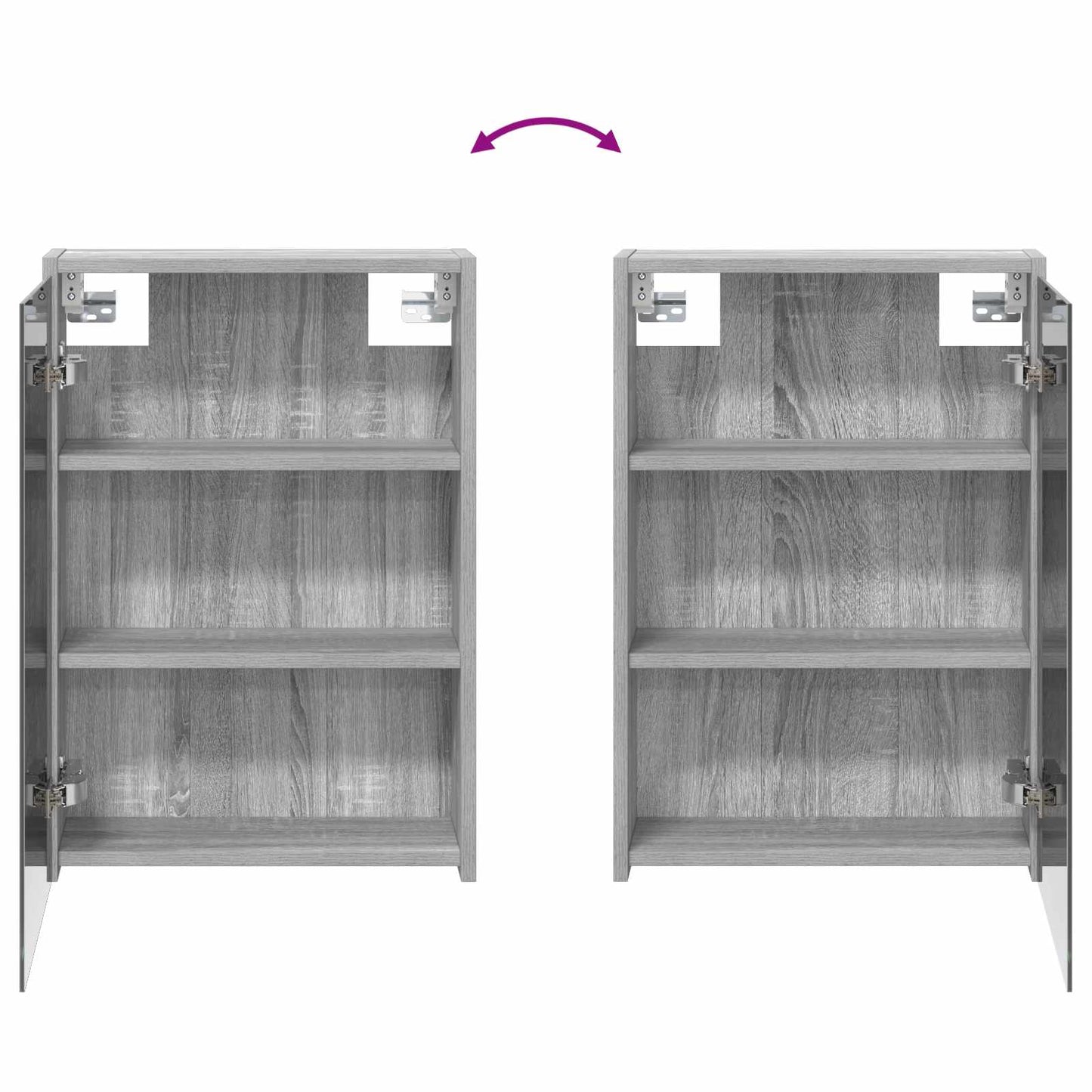 Baderomsskapsett for 3 pcs 116 x 16 x 62,5 cm Konstruert tre