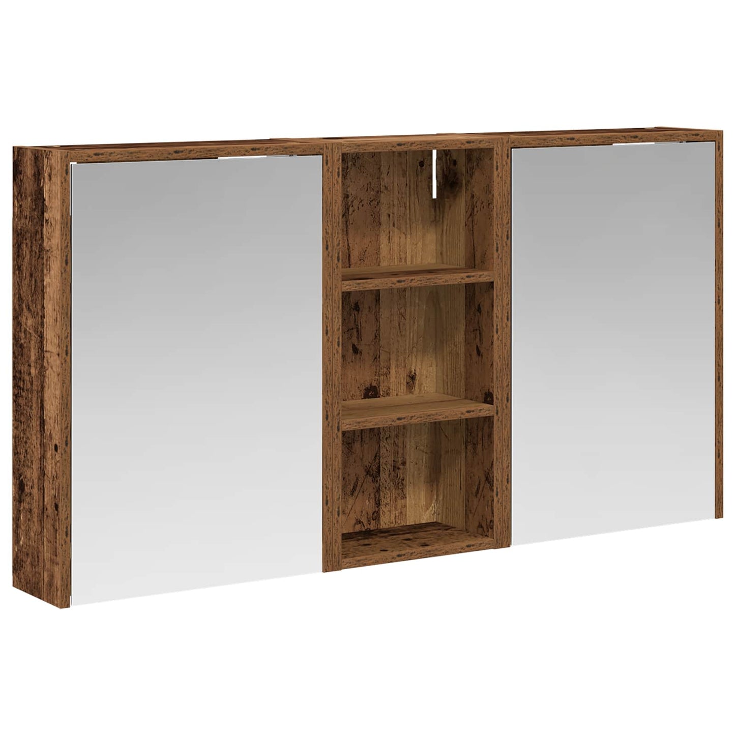 Baderomsskapsett for 3 pcs 116 x 16 x 62,5 cm Konstruert tre