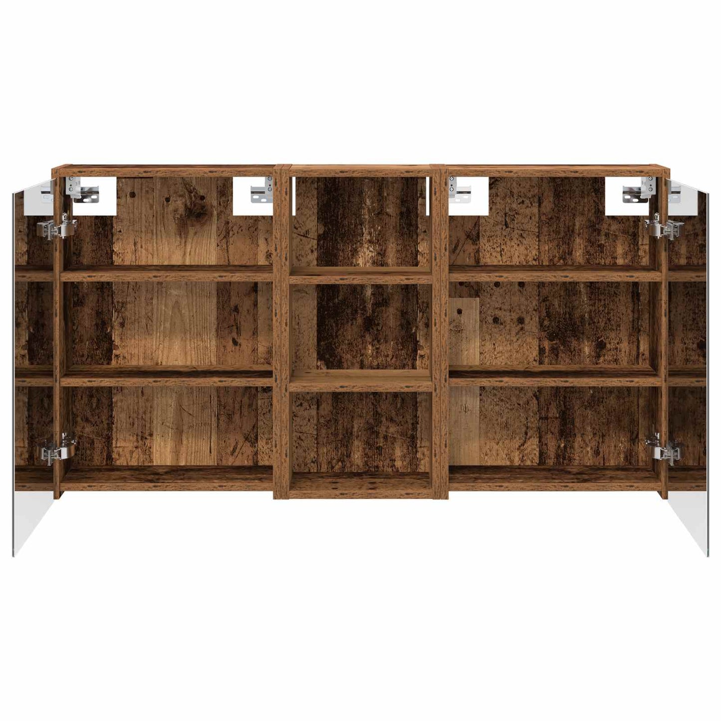 Baderomsskapsett for 3 pcs 116 x 16 x 62,5 cm Konstruert tre