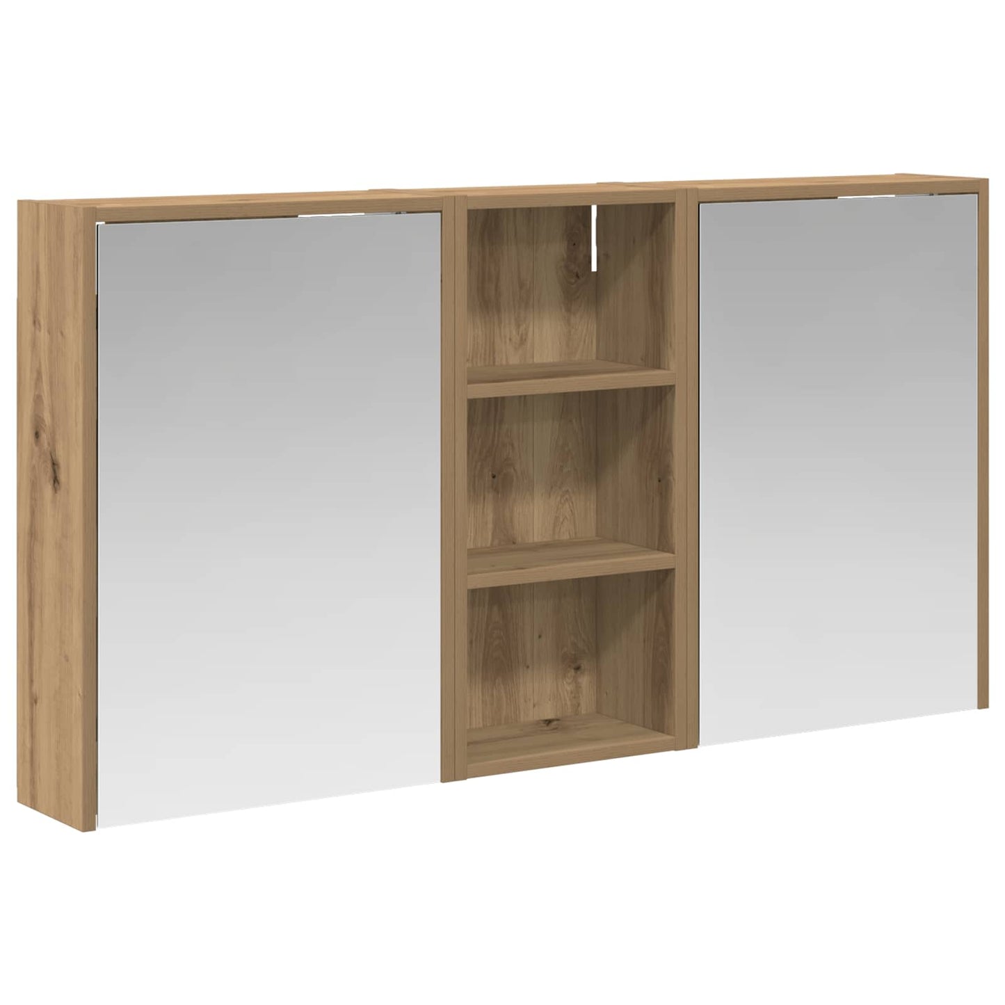 Baderomsskapsett 3 stk. 116 x 16 x 62,5 cm Konstruert tre