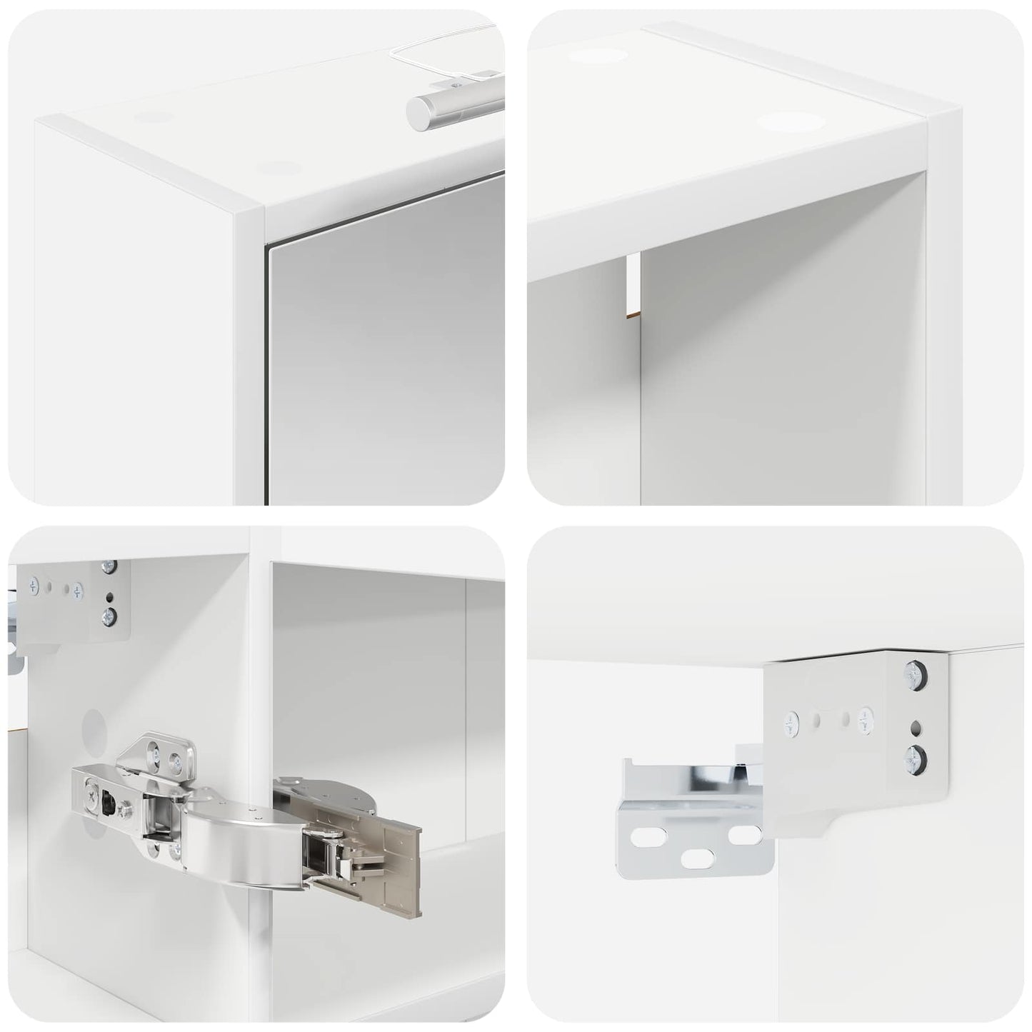 Baderomsskapsett for 3 pcs 116 x 16 x 62,5 cm Konstruert tre