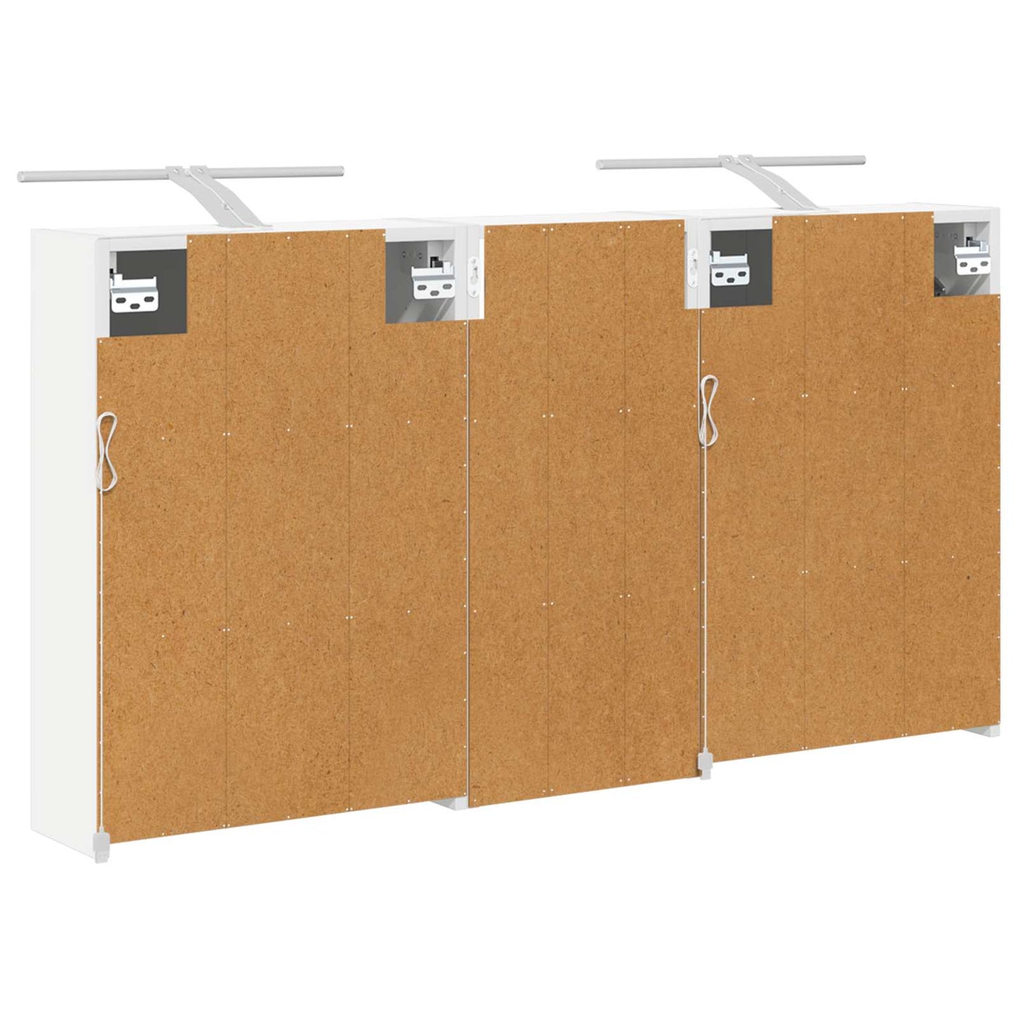 Baderomsskapsett for 3 pcs 116 x 16 x 62,5 cm Konstruert tre