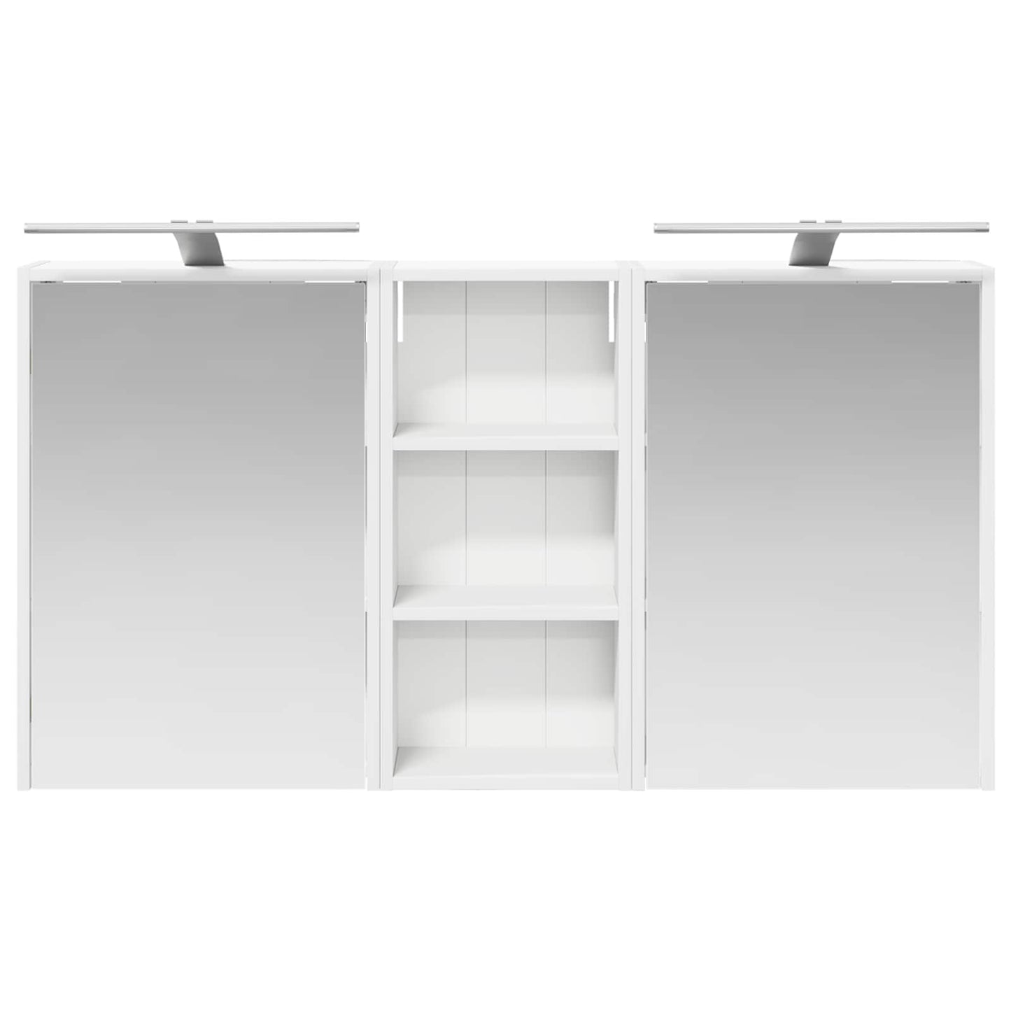Baderomsskapsett for 3 pcs 116 x 16 x 62,5 cm Konstruert tre
