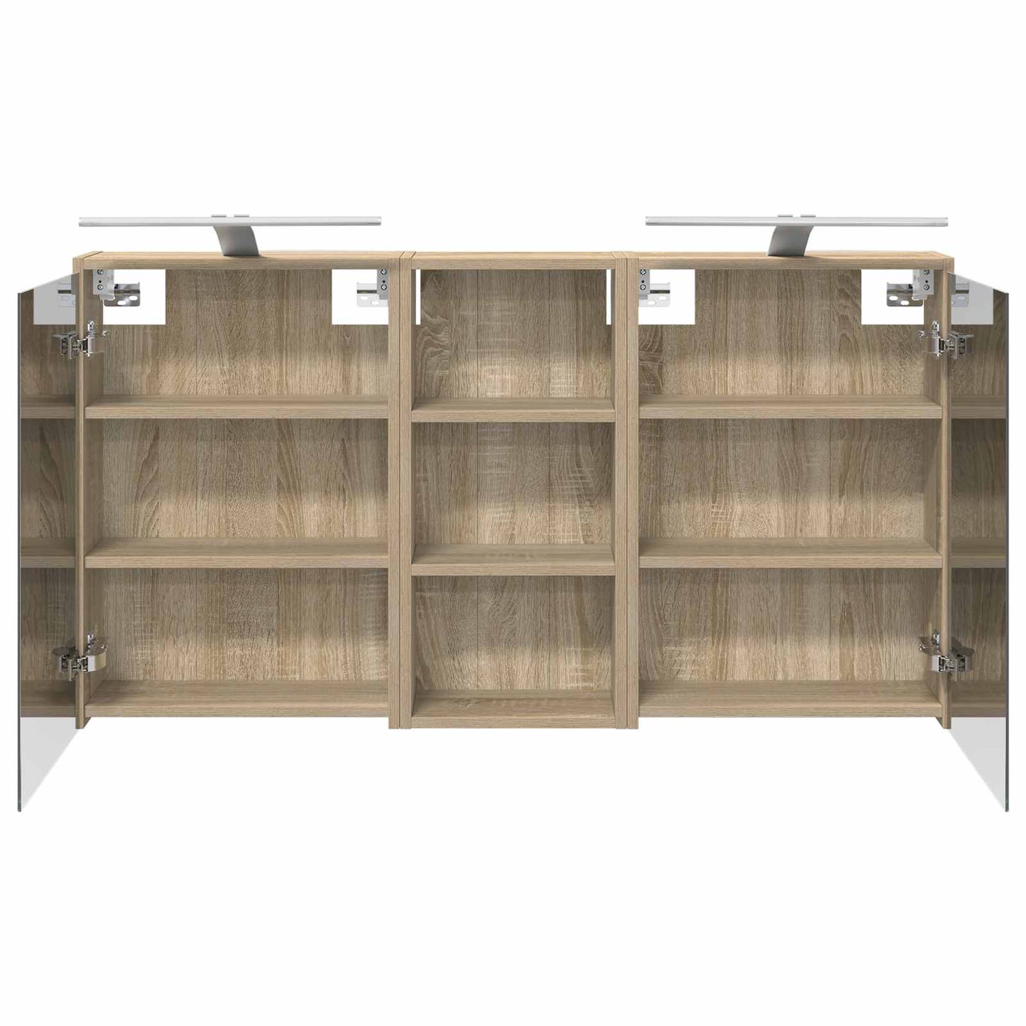 Baderomsskapsett for 3 pcs 116 x 16 x 62,5 cm Konstruert tre