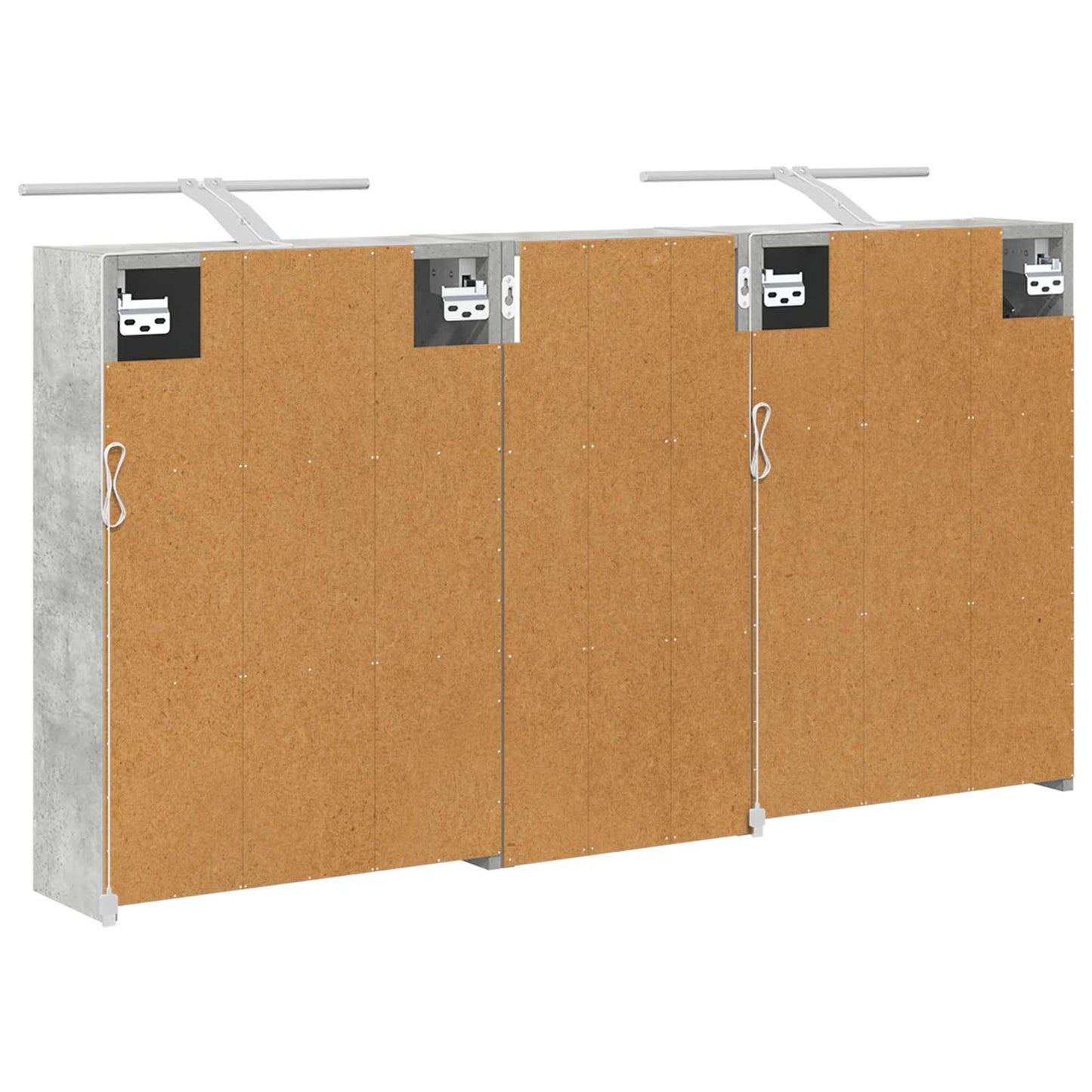 Baderomsskapsett for 3 pcs 116 x 16 x 62,5 cm Konstruert tre