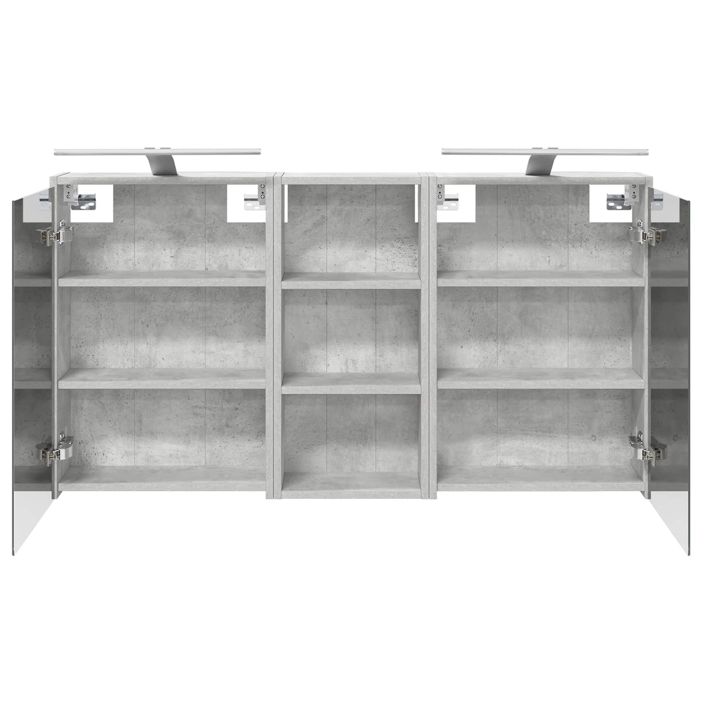Baderomsskapsett for 3 pcs 116 x 16 x 62,5 cm Konstruert tre