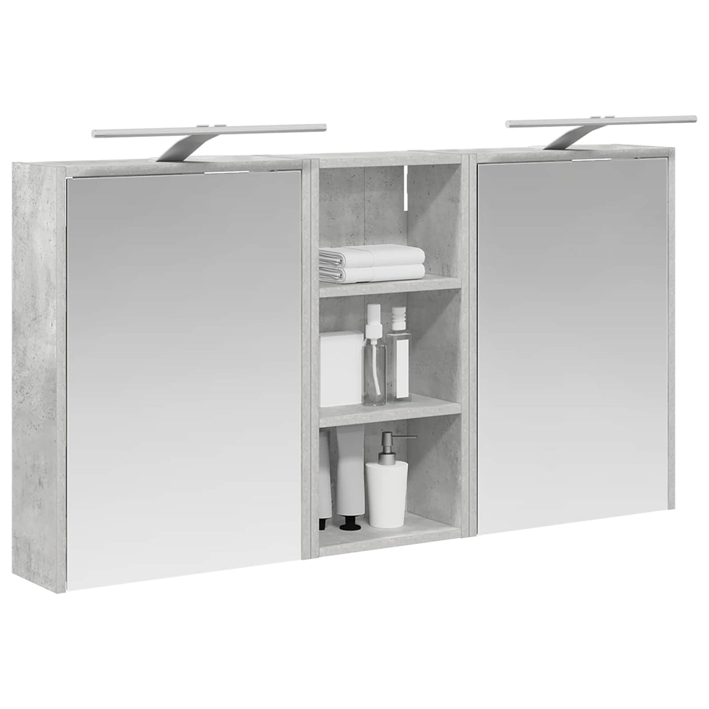 Baderomsskapsett for 3 pcs 116 x 16 x 62,5 cm Konstruert tre