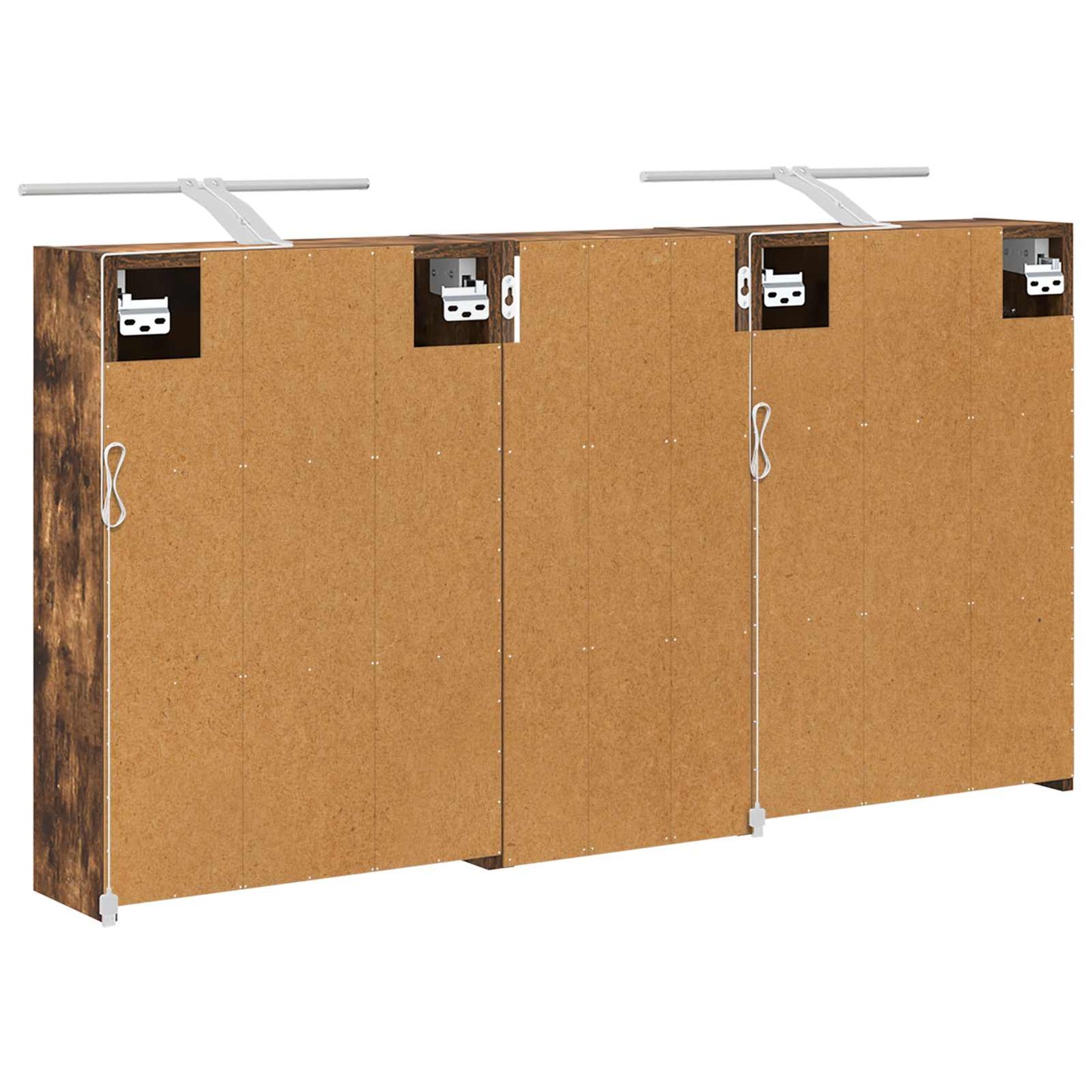 Baderomsskapsett for 3 pcs 116 x 16 x 62,5 cm Konstruert tre