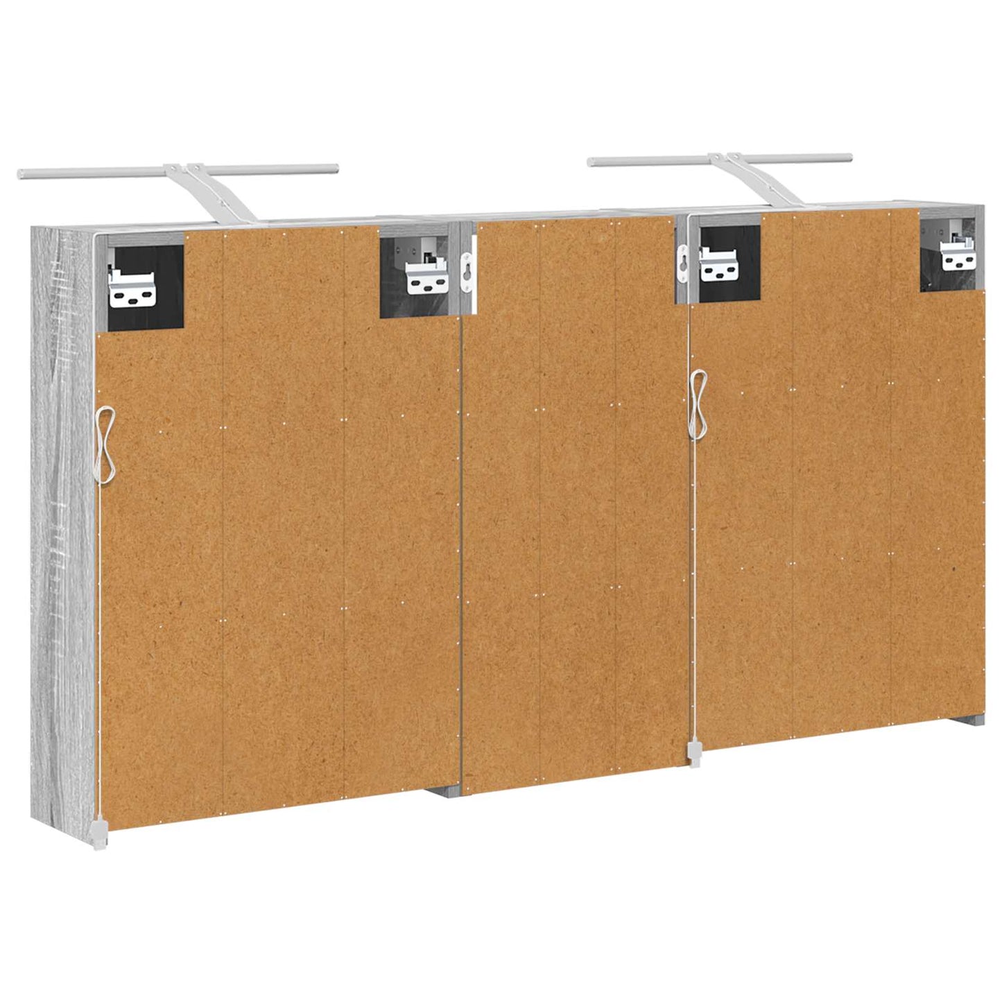 Baderomsskapsett for 3 pcs 116 x 16 x 62,5 cm Konstruert tre