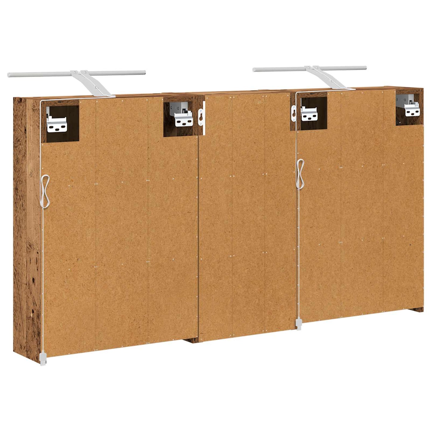 Baderomsskapsett for 3 pcs 116 x 16 x 62,5 cm Konstruert tre
