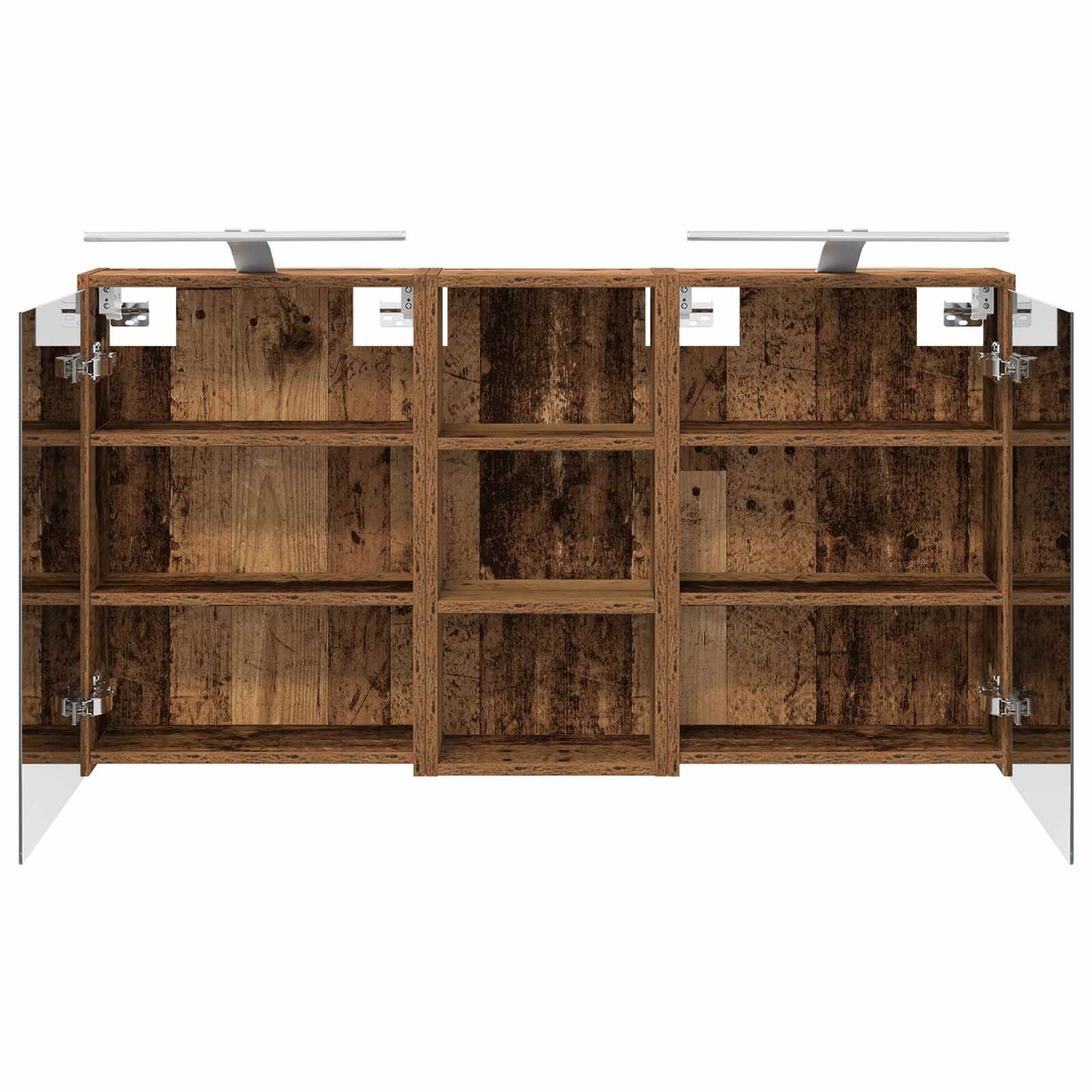 Baderomsskapsett for 3 pcs 116 x 16 x 62,5 cm Konstruert tre