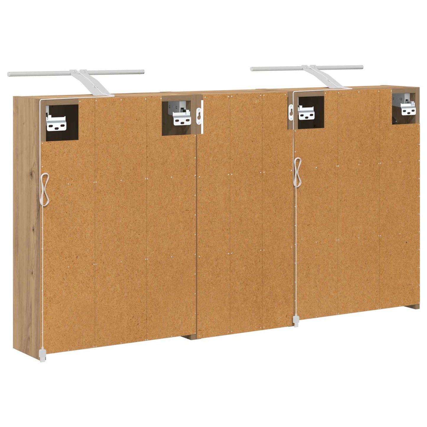 Baderomsskapsett 3 stk. 116 x 16 x 62,5 cm Konstruert tre