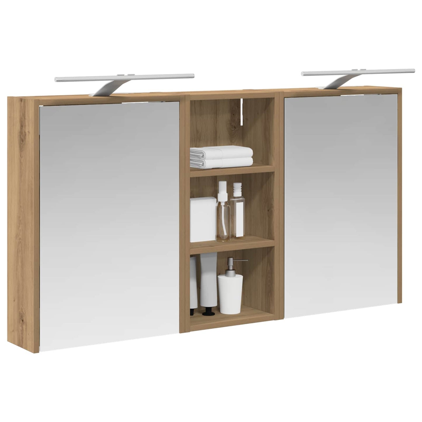 Baderomsskapsett 3 stk. 116 x 16 x 62,5 cm Konstruert tre
