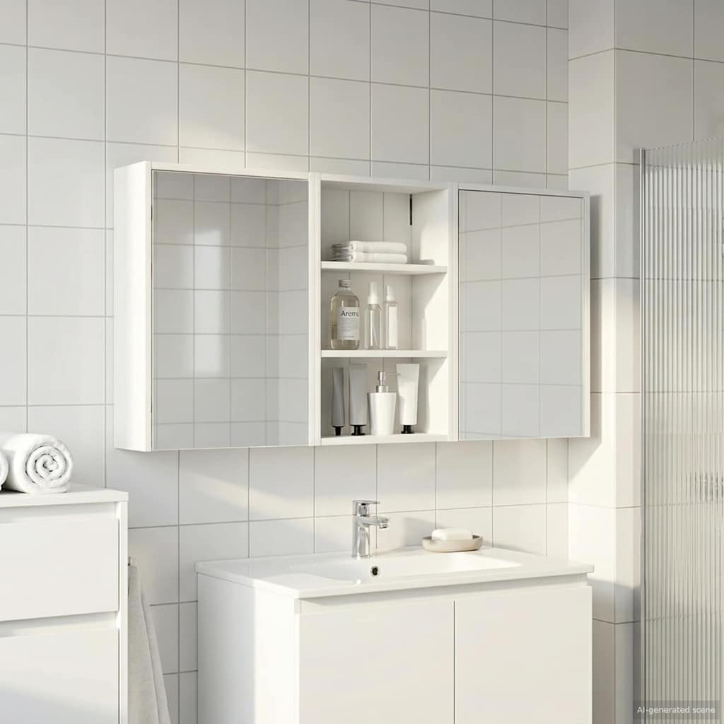 Baderomsskapsett 3 pcs 126 x 16 x 62.5 cm Konstruert tre