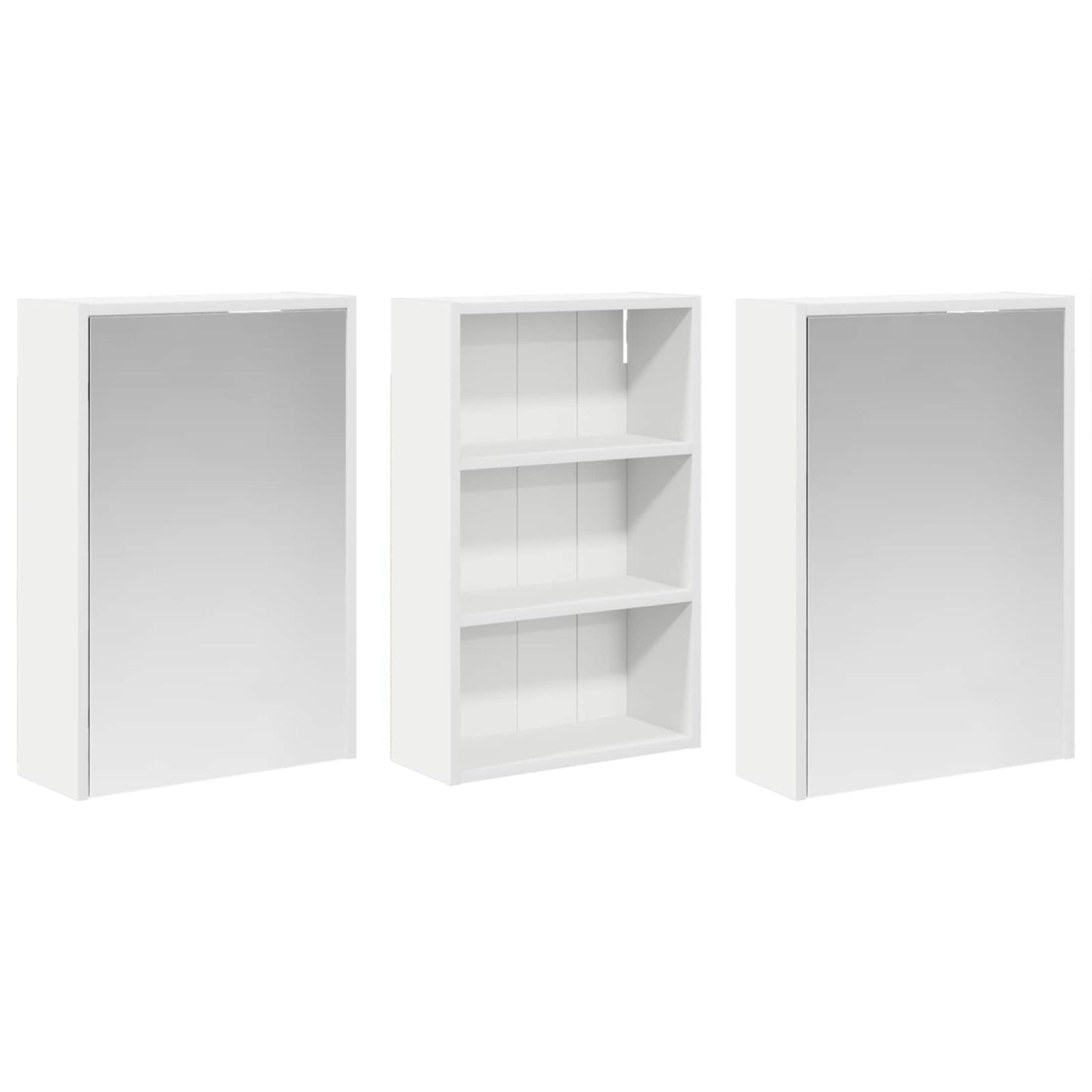 Baderomsskapsett 3 pcs 126 x 16 x 62.5 cm Konstruert tre