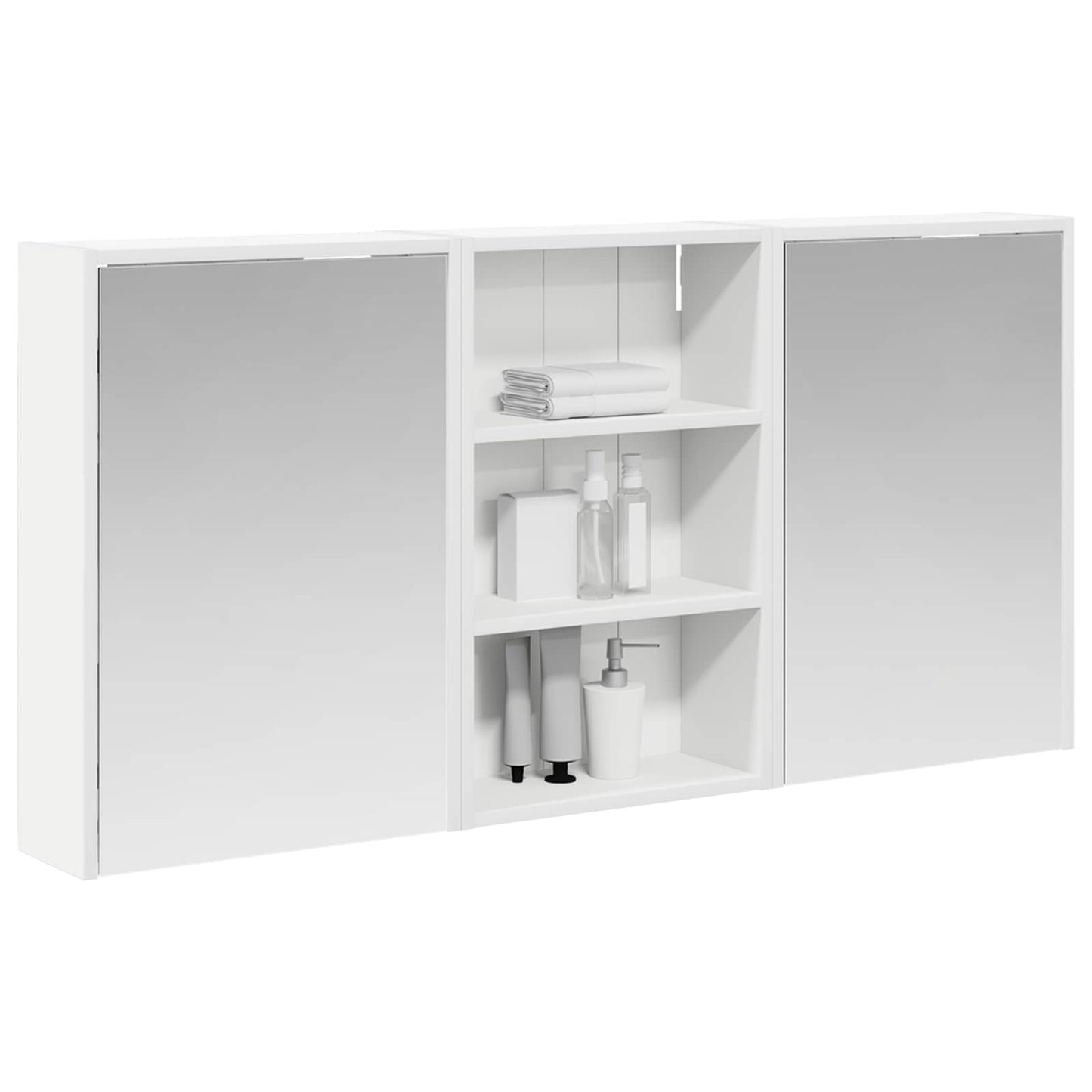 Baderomsskapsett 3 pcs 126 x 16 x 62.5 cm Konstruert tre