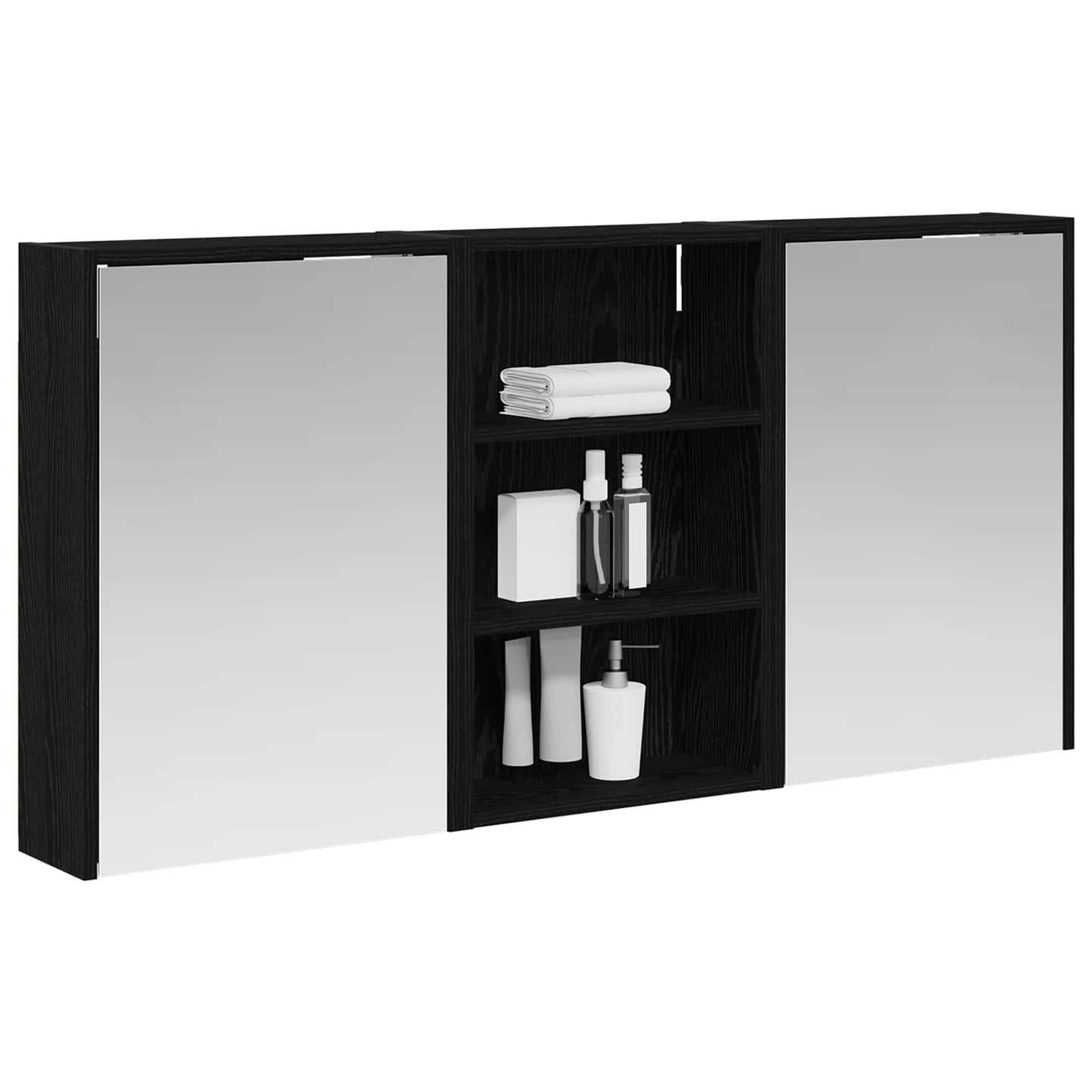 Baderomsskapsett 3 pcs 126 x 16 x 62.5 cm Konstruert tre