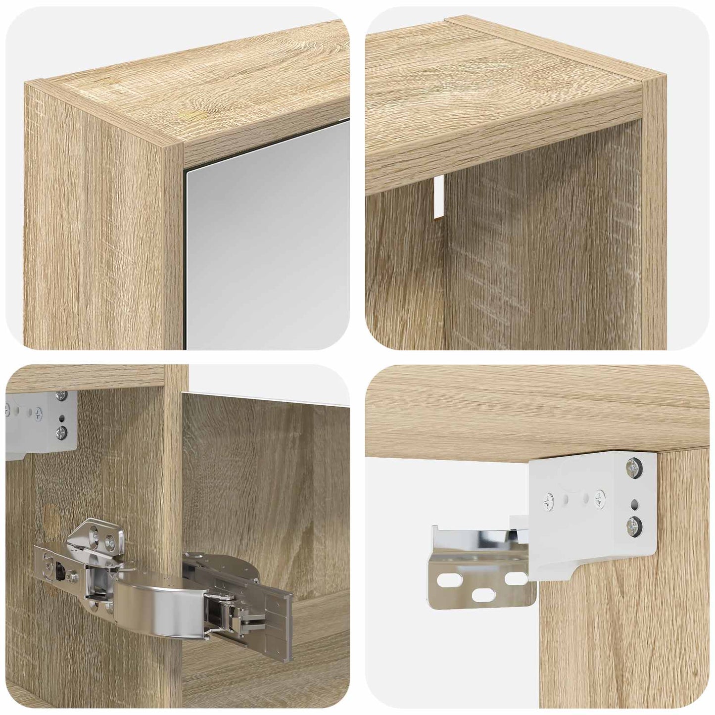 Baderomsskapsett 3 pcs 126 x 16 x 62.5 cm Konstruert tre