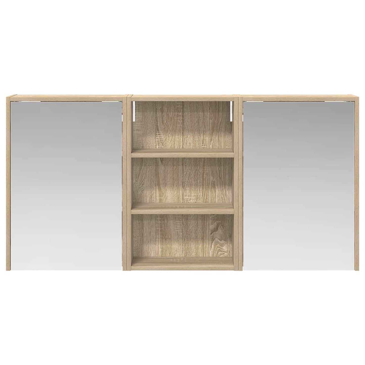 Baderomsskapsett 3 pcs 126 x 16 x 62.5 cm Konstruert tre