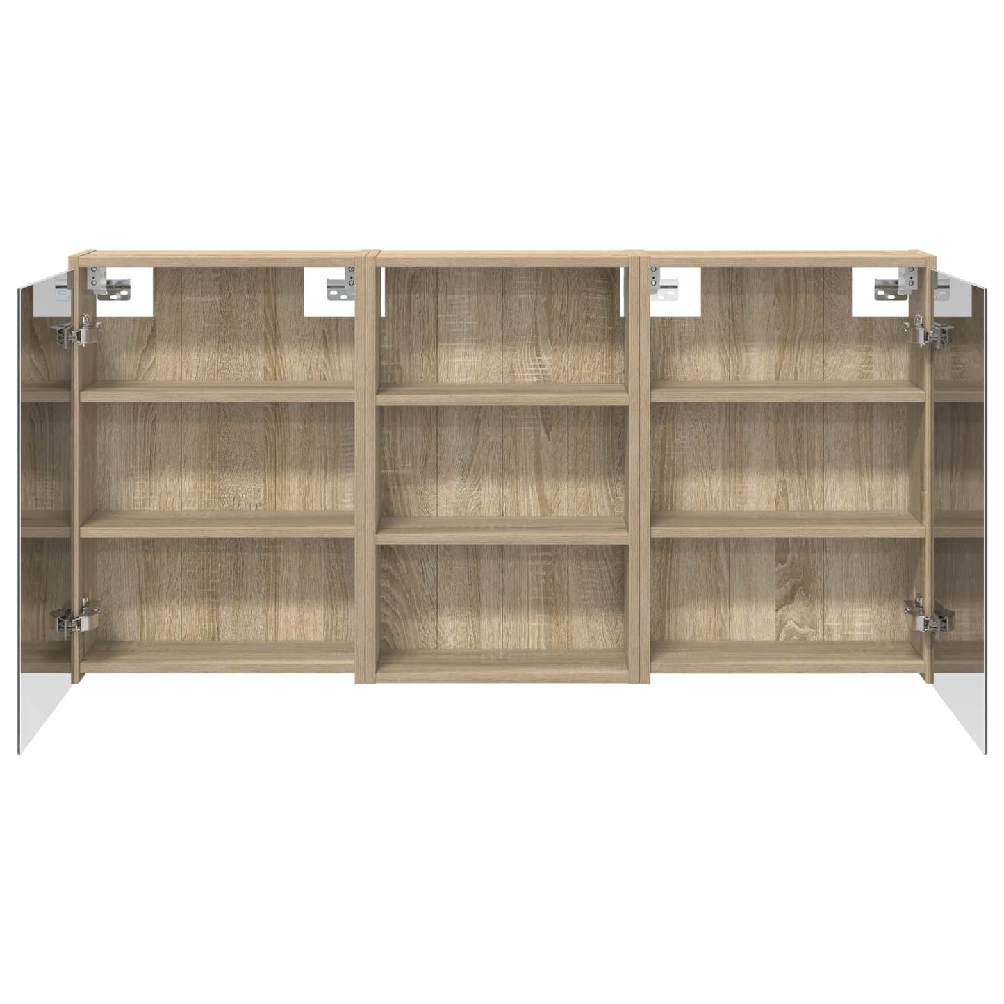 Baderomsskapsett 3 pcs 126 x 16 x 62.5 cm Konstruert tre