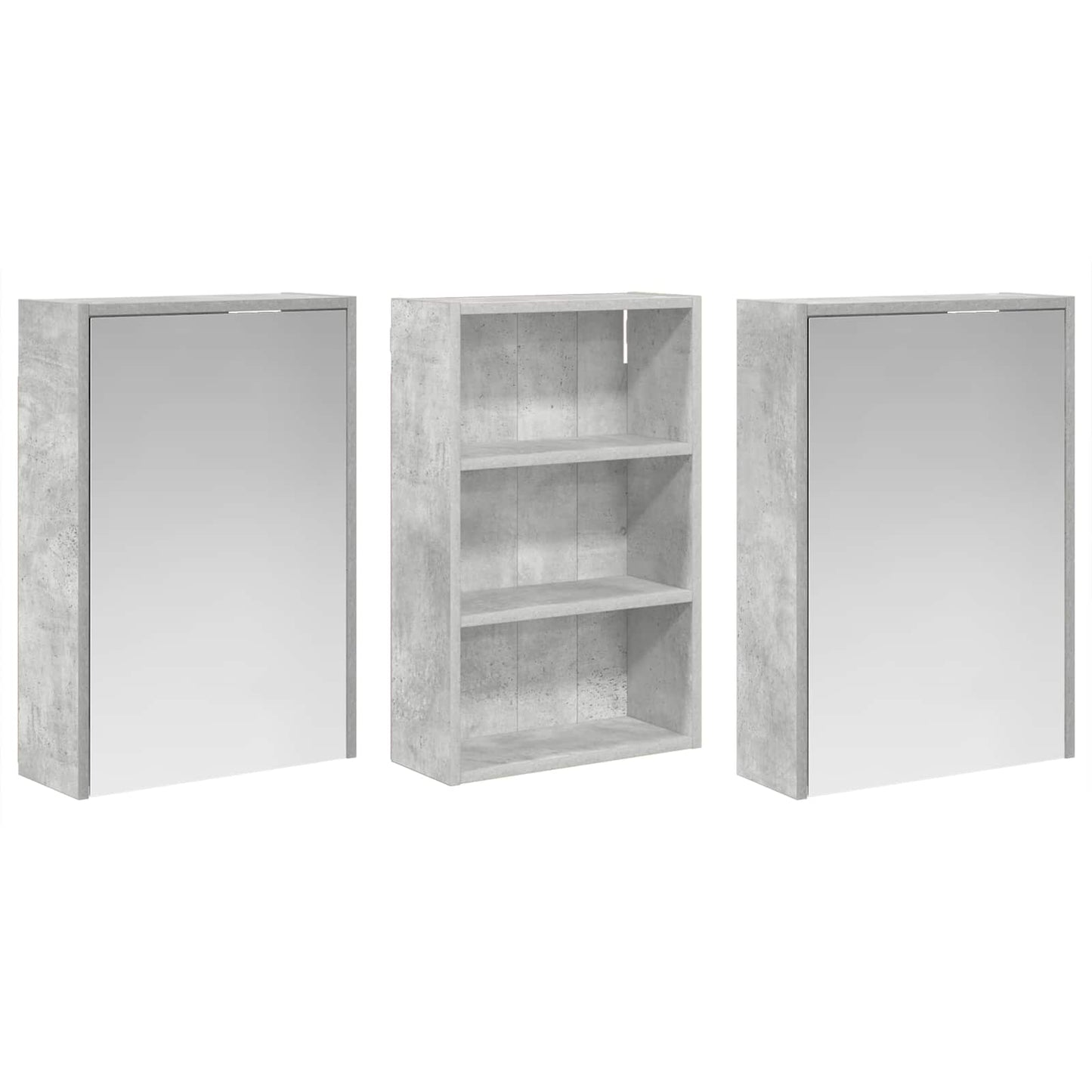 Baderomsskapsett 3 pcs 126 x 16 x 62.5 cm Konstruert tre