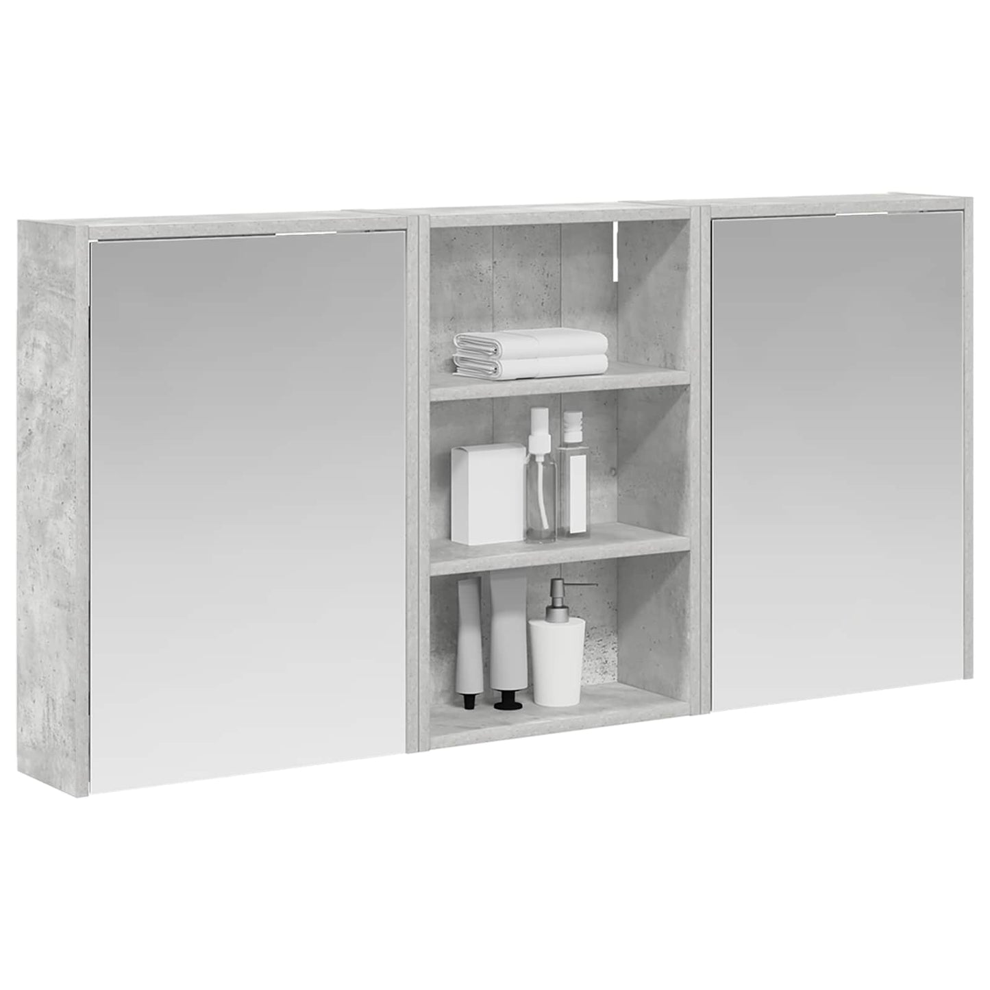 Baderomsskapsett 3 pcs 126 x 16 x 62.5 cm Konstruert tre