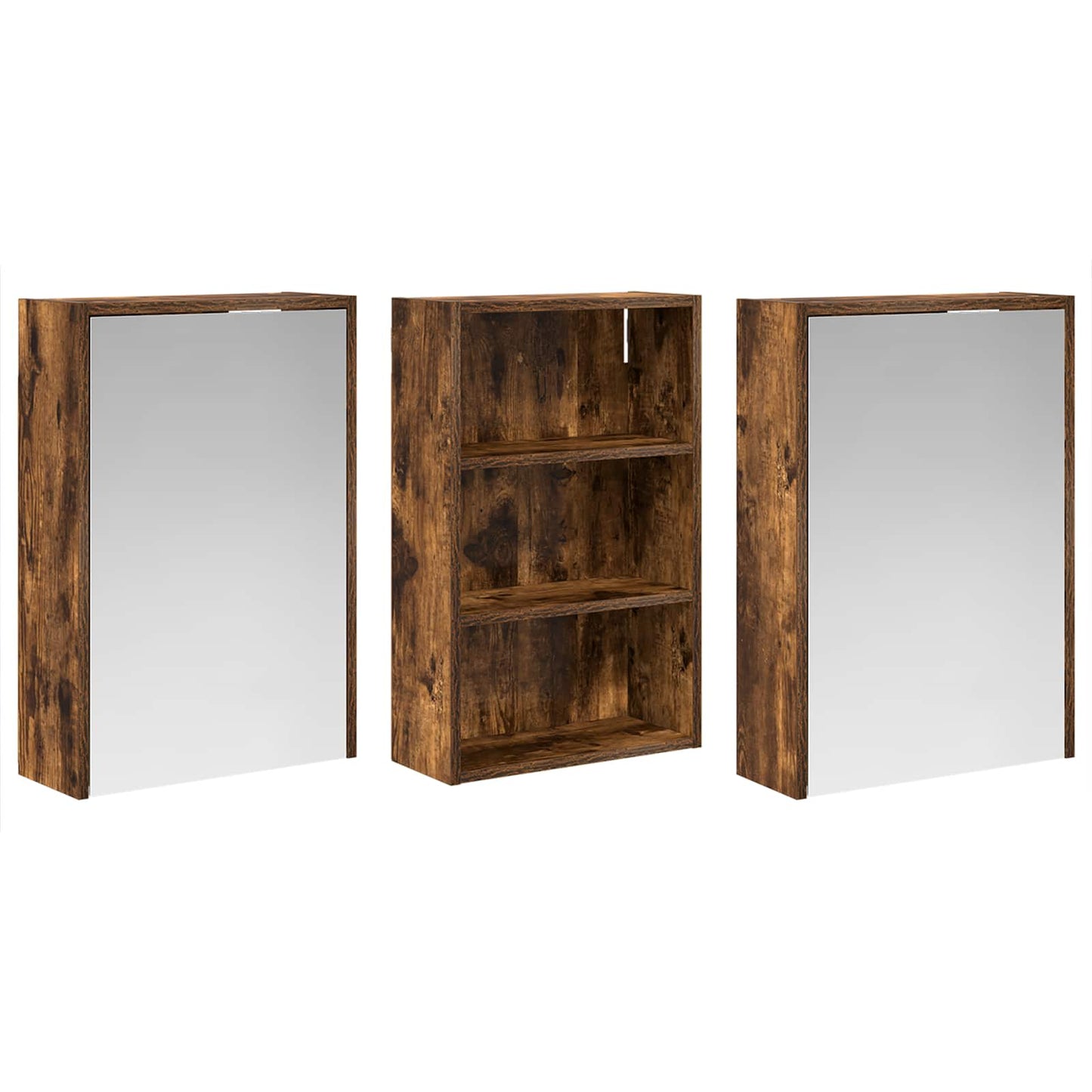 Baderomsskapsett 3 pcs 126 x 16 x 62.5 cm Konstruert tre