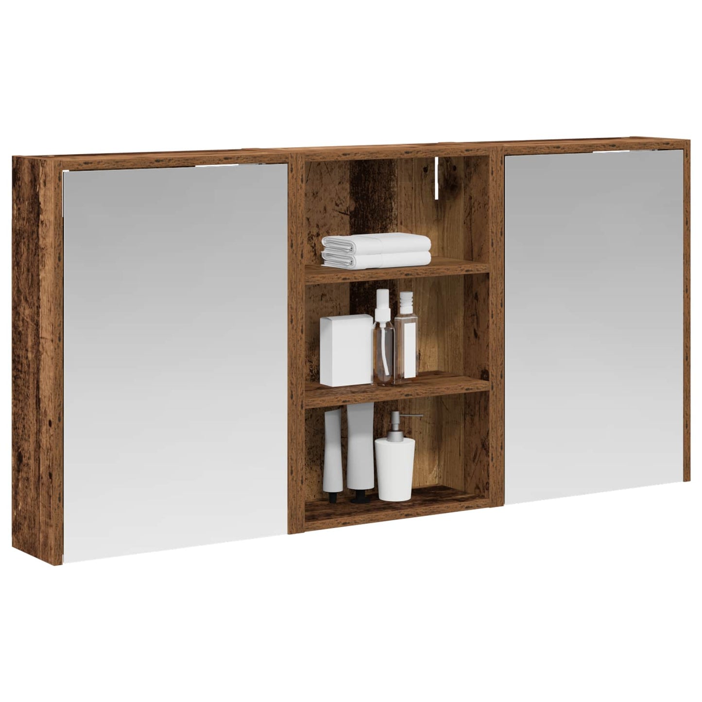 Baderomsskapsett 3 pcs 126 x 16 x 62.5 cm Konstruert tre