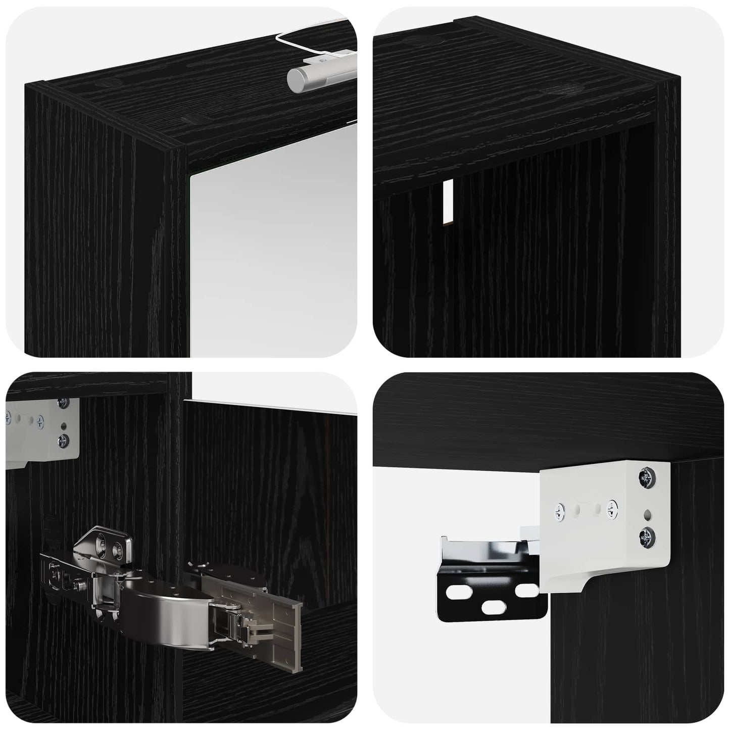Baderomsskapsett 3 pcs 126 x 16 x 62.5 cm Konstruert tre