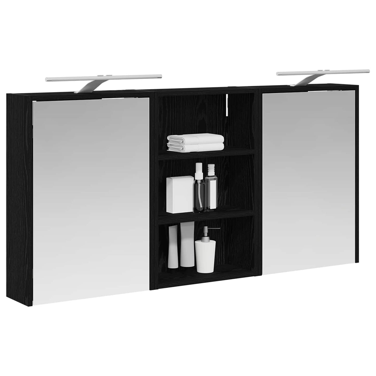 Baderomsskapsett 3 pcs 126 x 16 x 62.5 cm Konstruert tre