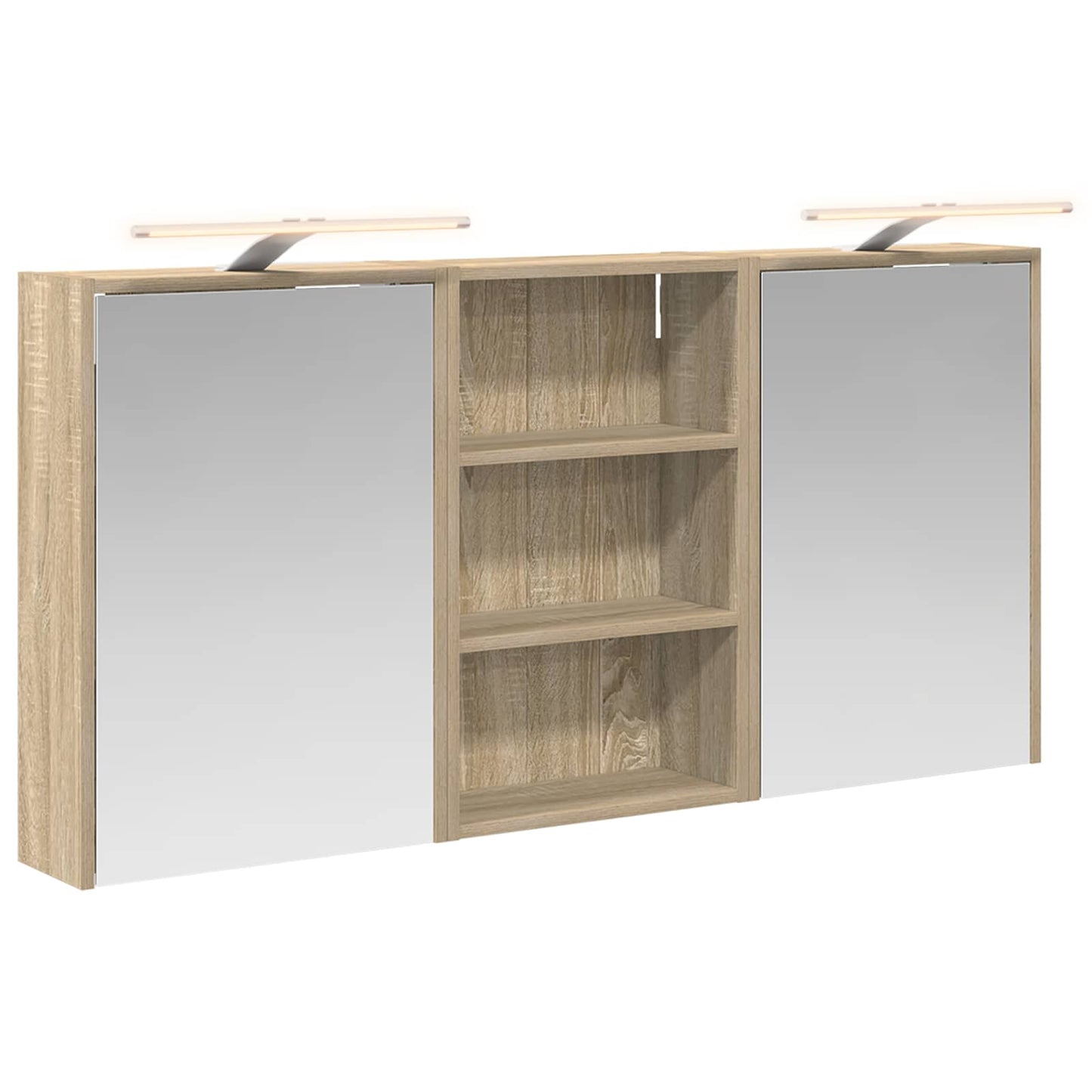 Baderomsskapsett 3 pcs 126 x 16 x 62.5 cm Konstruert tre