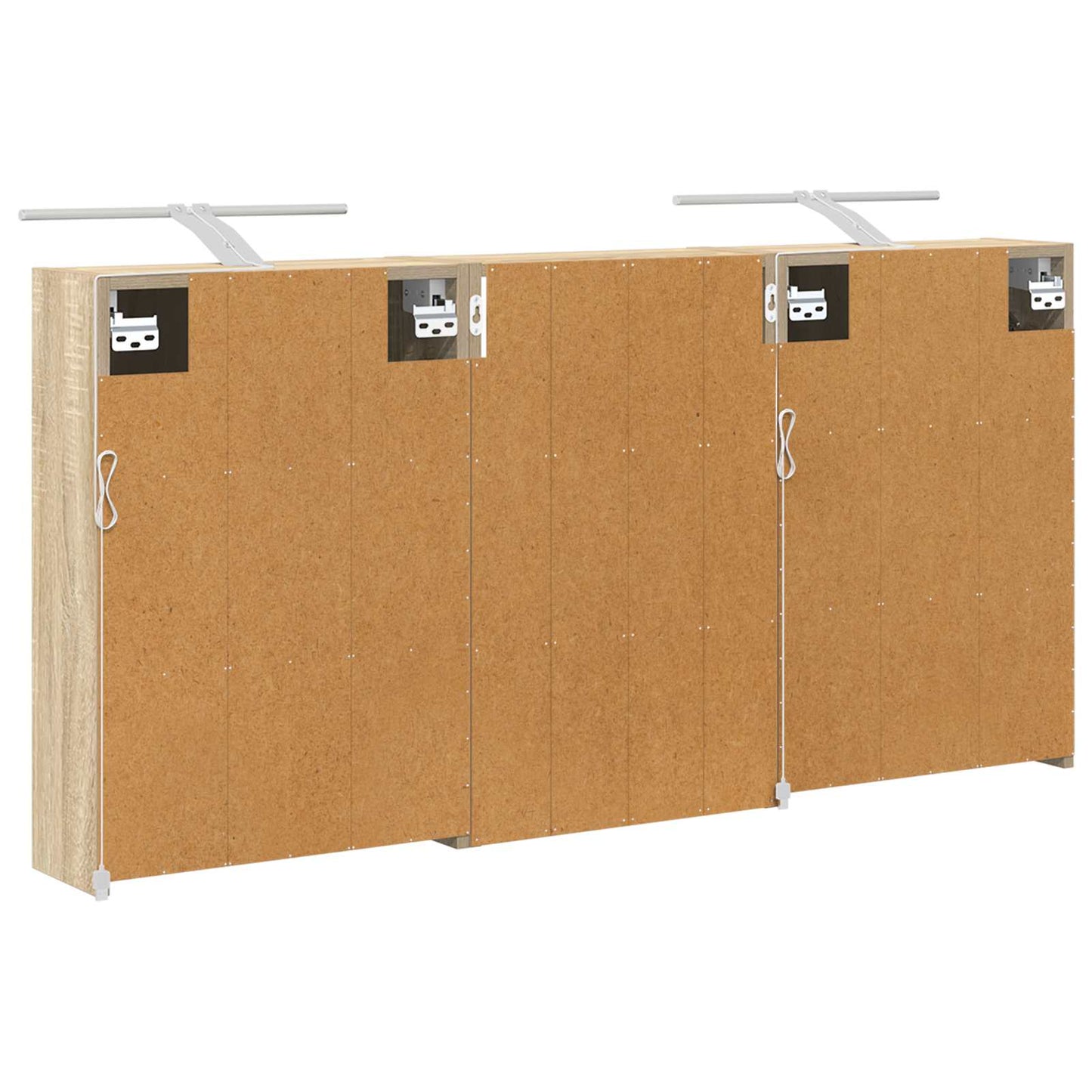Baderomsskapsett 3 pcs 126 x 16 x 62.5 cm Konstruert tre