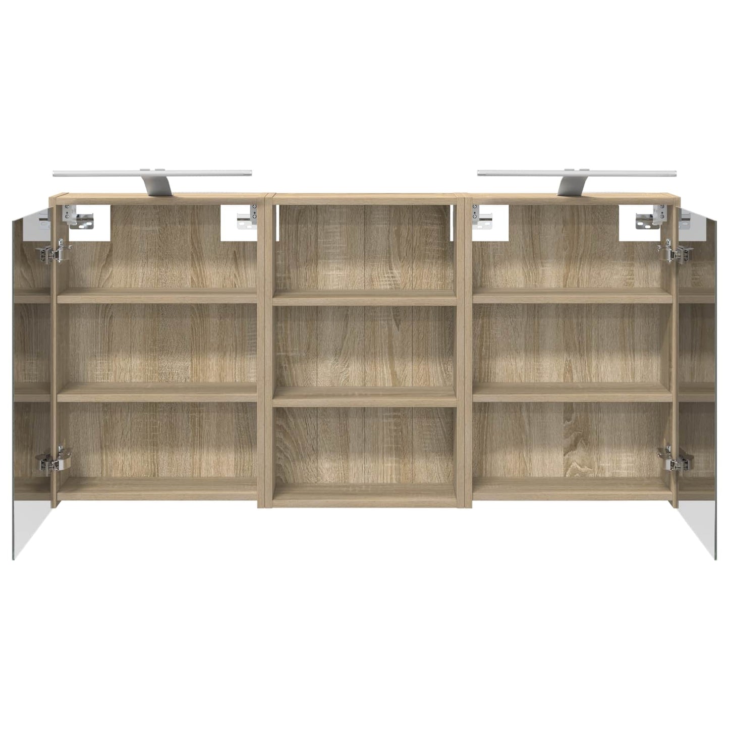 Baderomsskapsett 3 pcs 126 x 16 x 62.5 cm Konstruert tre