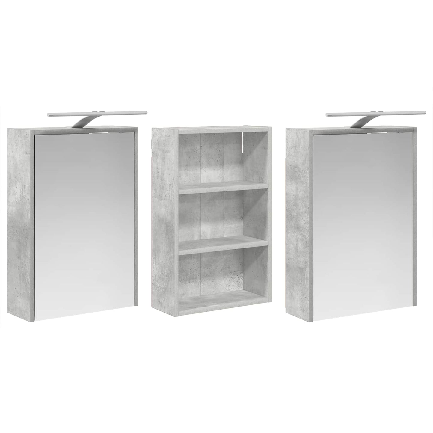Baderomsskapsett 3 pcs 126 x 16 x 62.5 cm Konstruert tre