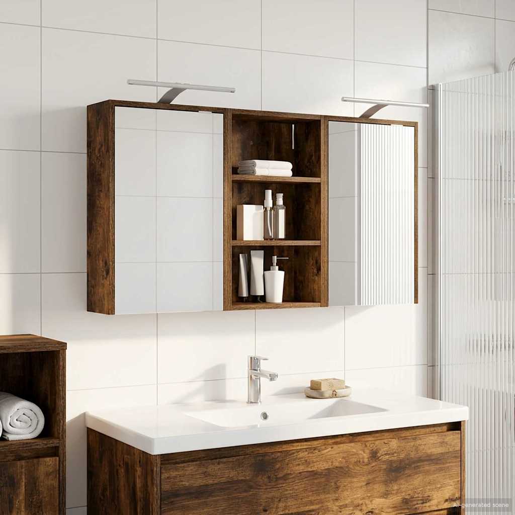 Baderomsskapsett 3 pcs 126 x 16 x 62.5 cm Konstruert tre
