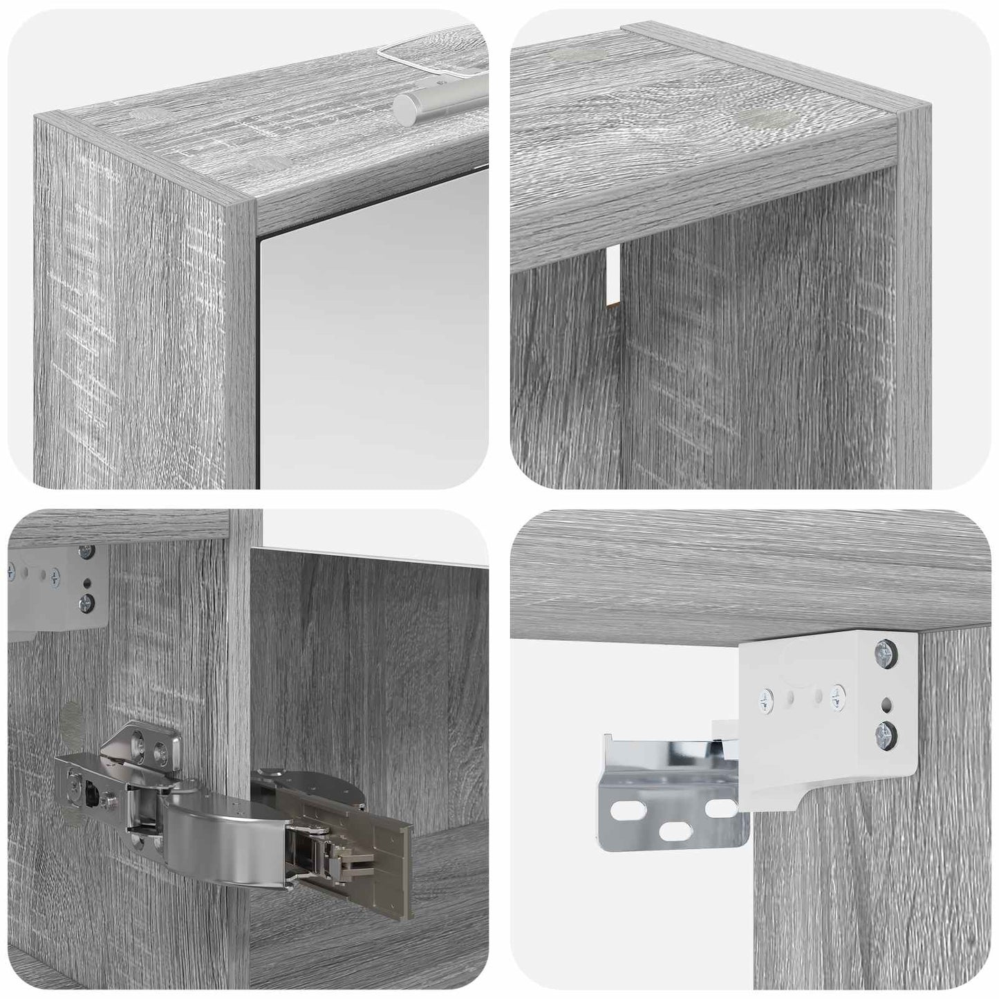 Baderomsskapsett 3 pcs 126 x 16 x 62.5 cm Konstruert tre