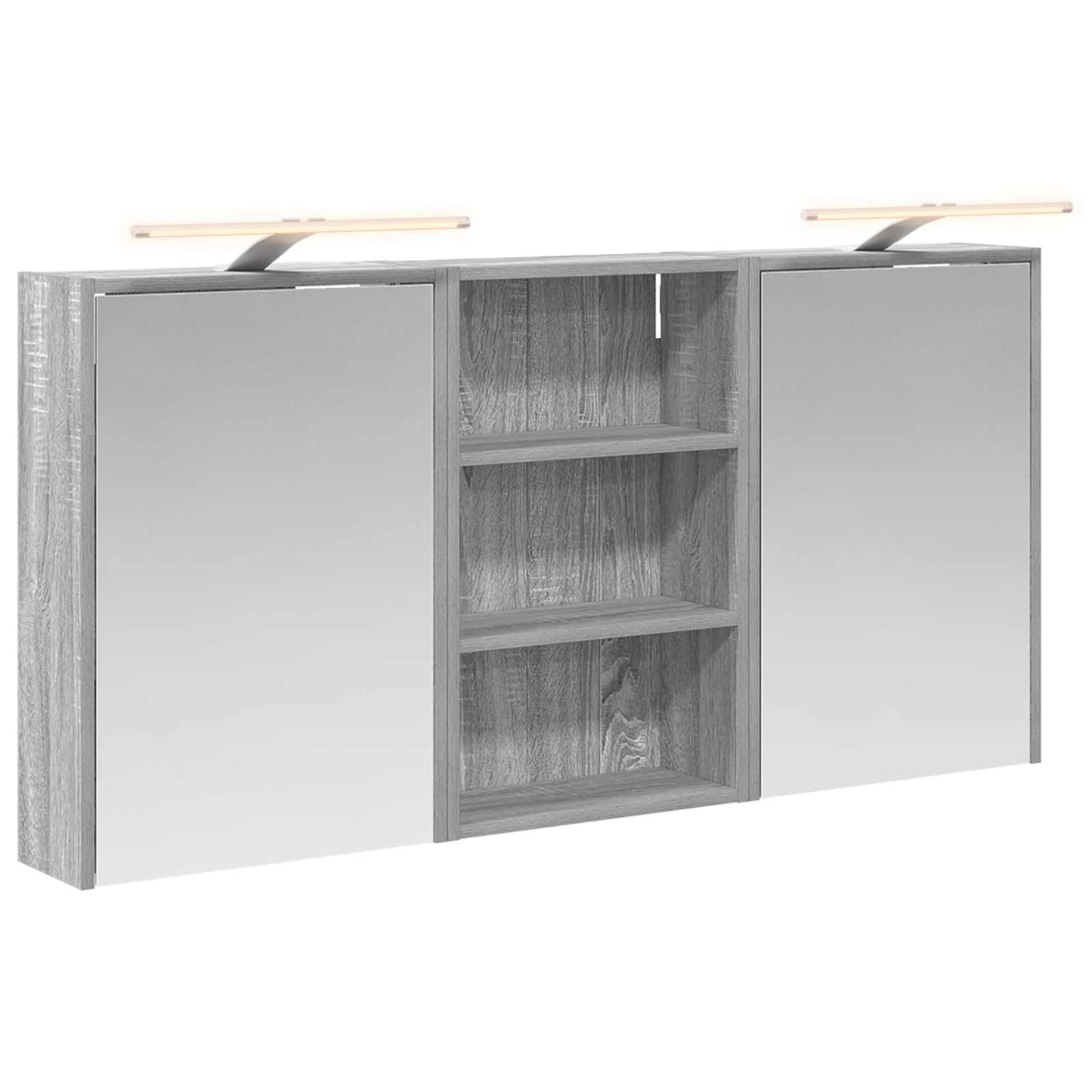Baderomsskapsett 3 pcs 126 x 16 x 62.5 cm Konstruert tre