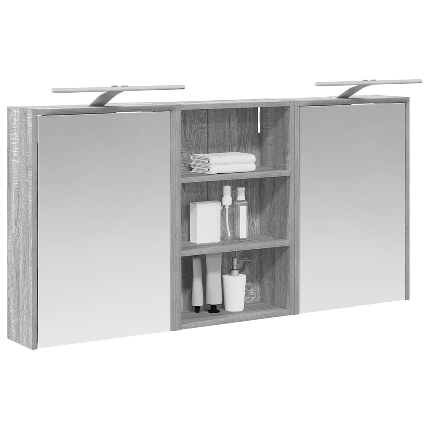 Baderomsskapsett 3 pcs 126 x 16 x 62.5 cm Konstruert tre