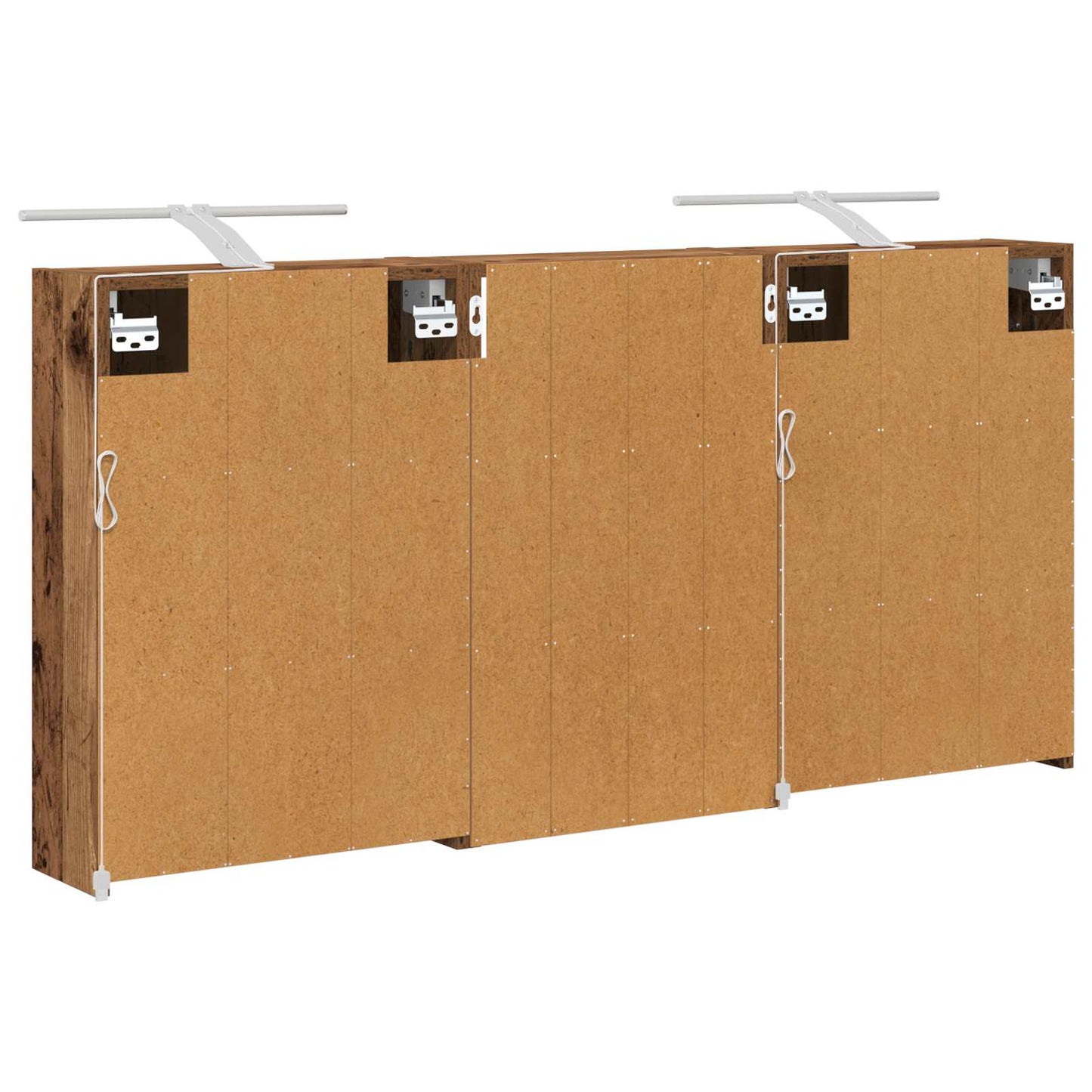 Baderomsskapsett 3 pcs 126 x 16 x 62.5 cm Konstruert tre