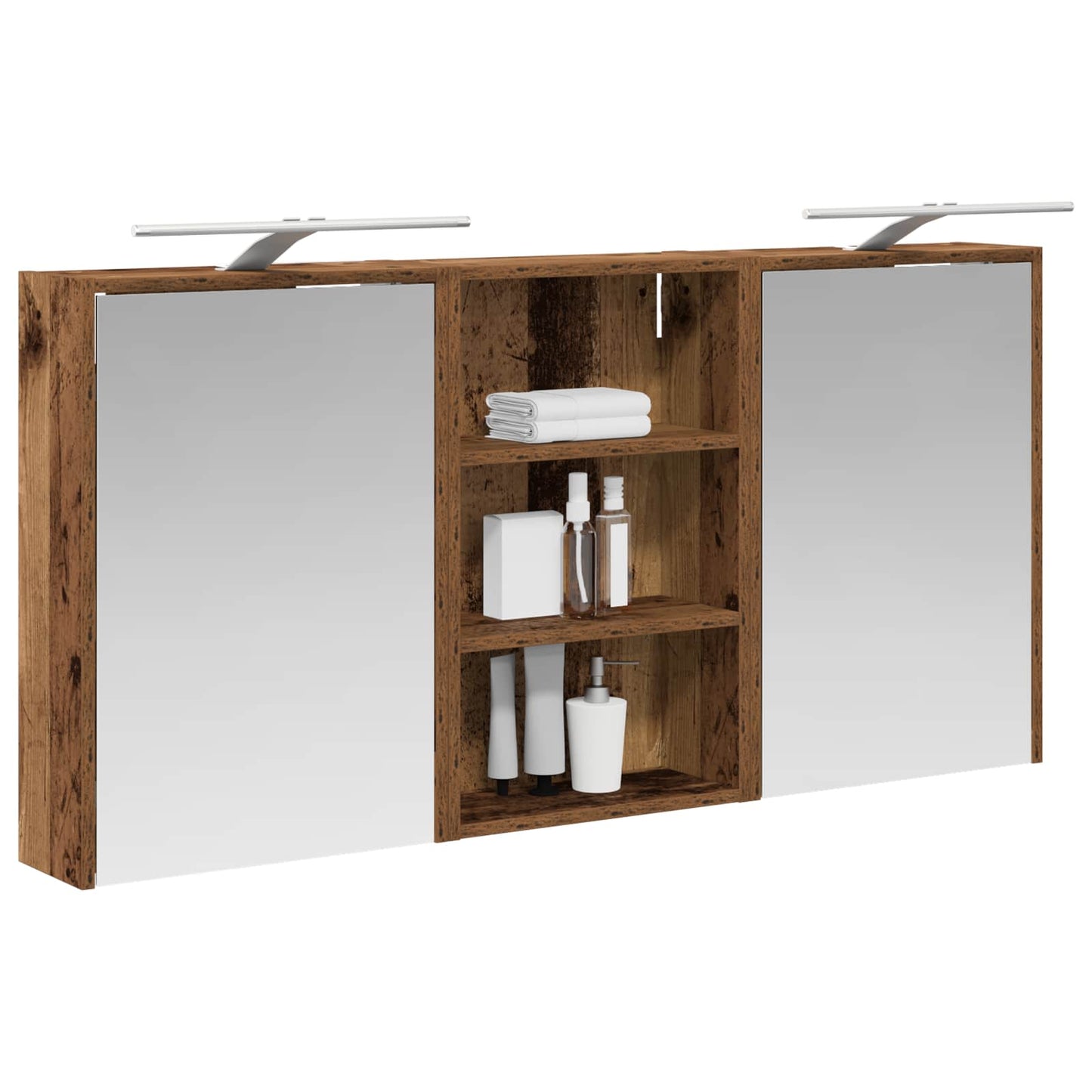 Baderomsskapsett 3 pcs 126 x 16 x 62.5 cm Konstruert tre