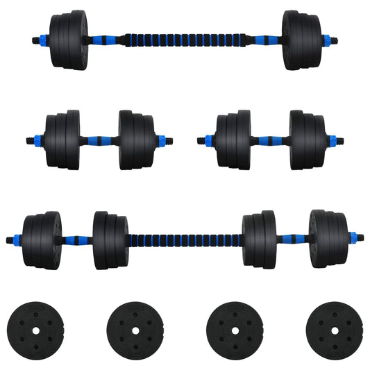 2-i-1 Manualsett 30kg Svart og Blå Sement og jernsand