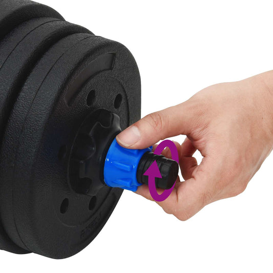 4-i-1 Manualsett 30kg Svart og Blå Sement og jernsand