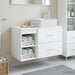 Baderomsinnredningssett 2 pcs Hvit Konstruert tre