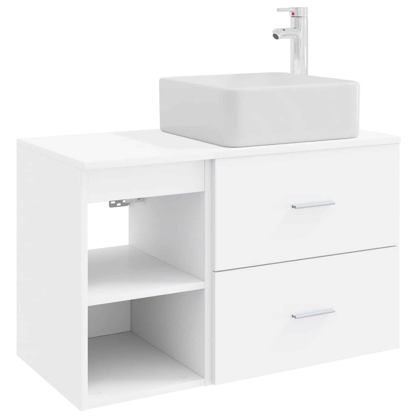 Baderomsinnredningssett 2 pcs Hvit Konstruert tre