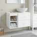 Baderomsinnredningssett 2 pcs Hvit Konstruert tre