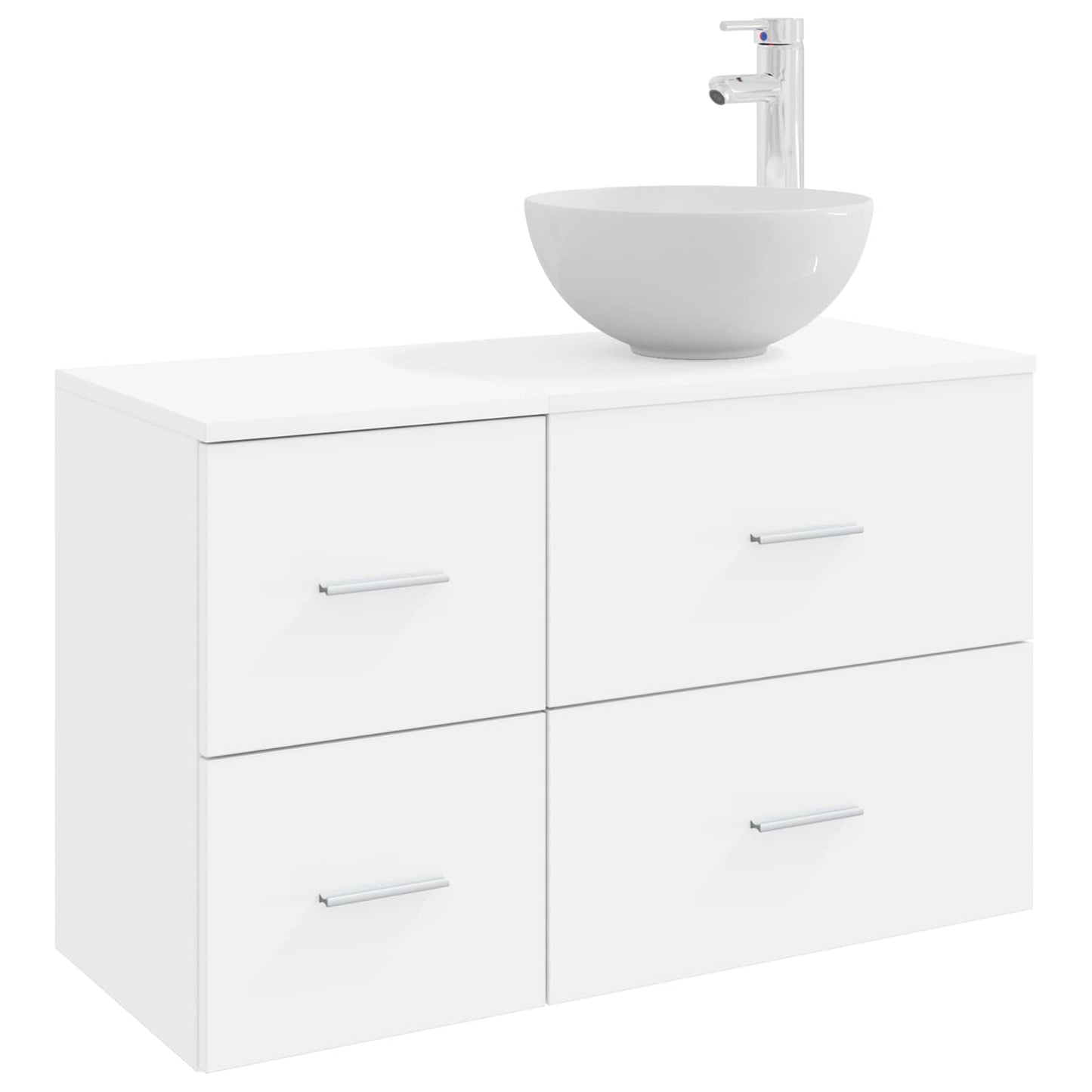 Baderomsinnredningssett 2 pcs Hvit Konstruert tre